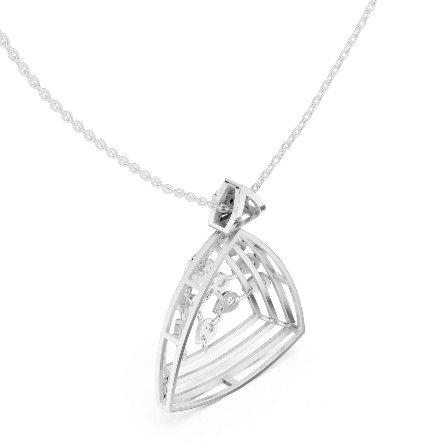 Crowned Radiance Diamond Pendant