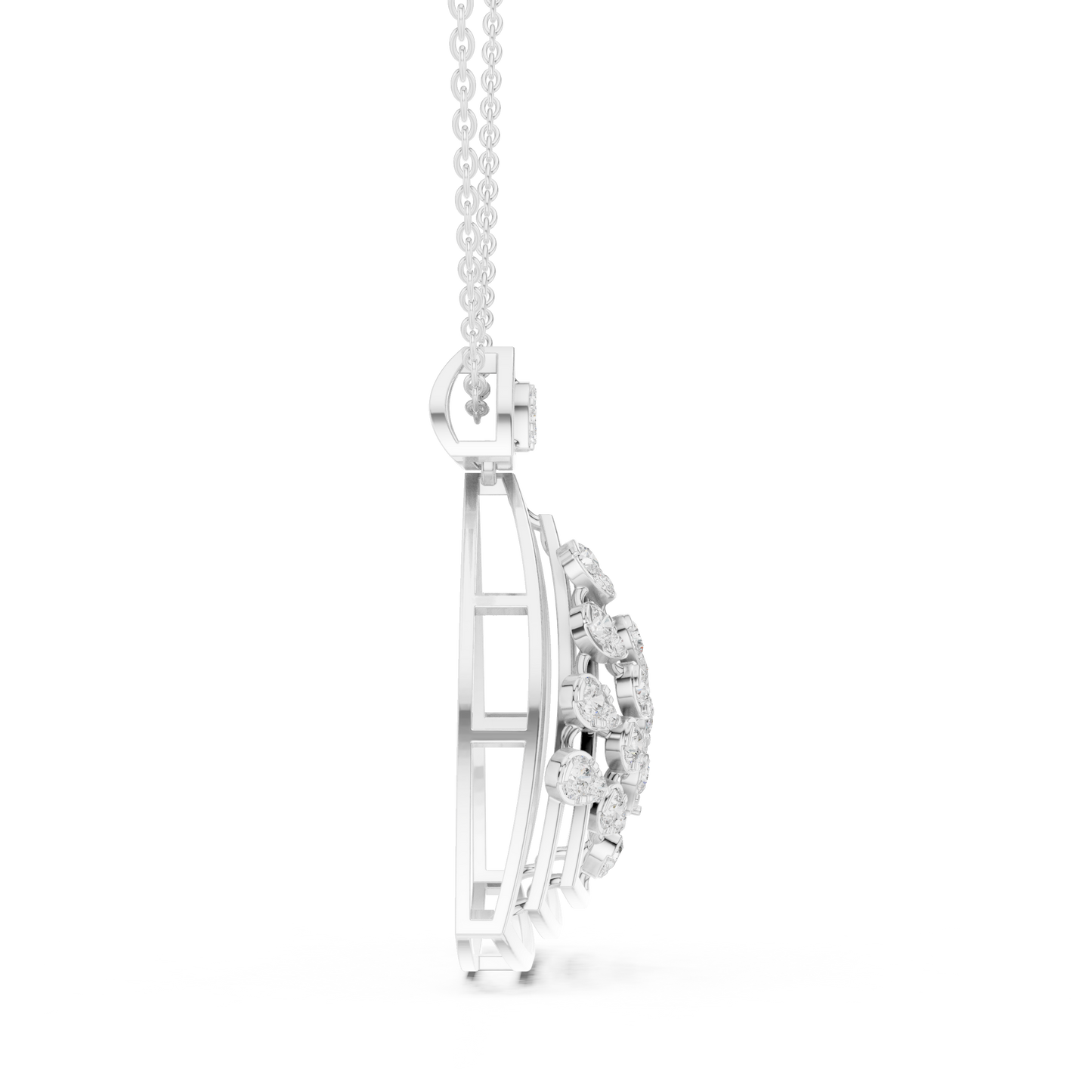 Crowned Radiance Diamond Pendant