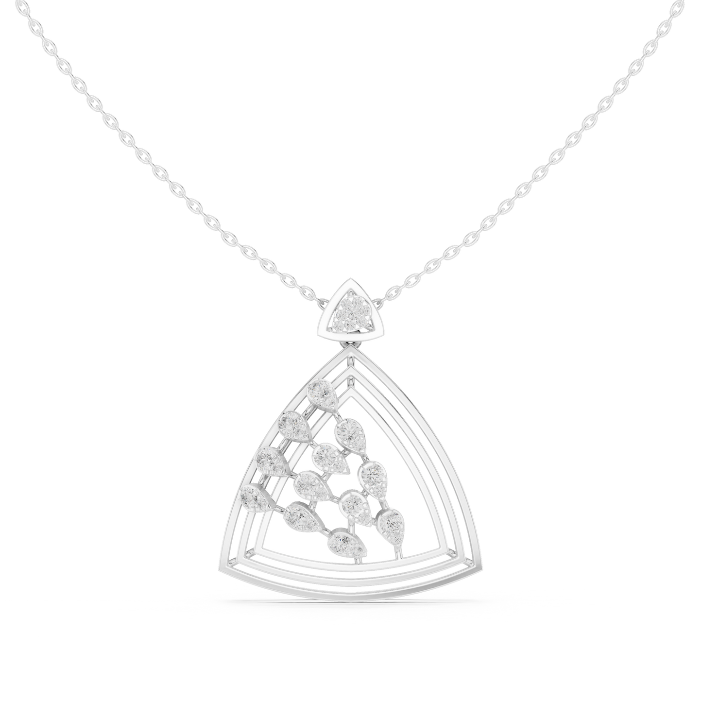 Crowned Radiance Diamond Pendant
