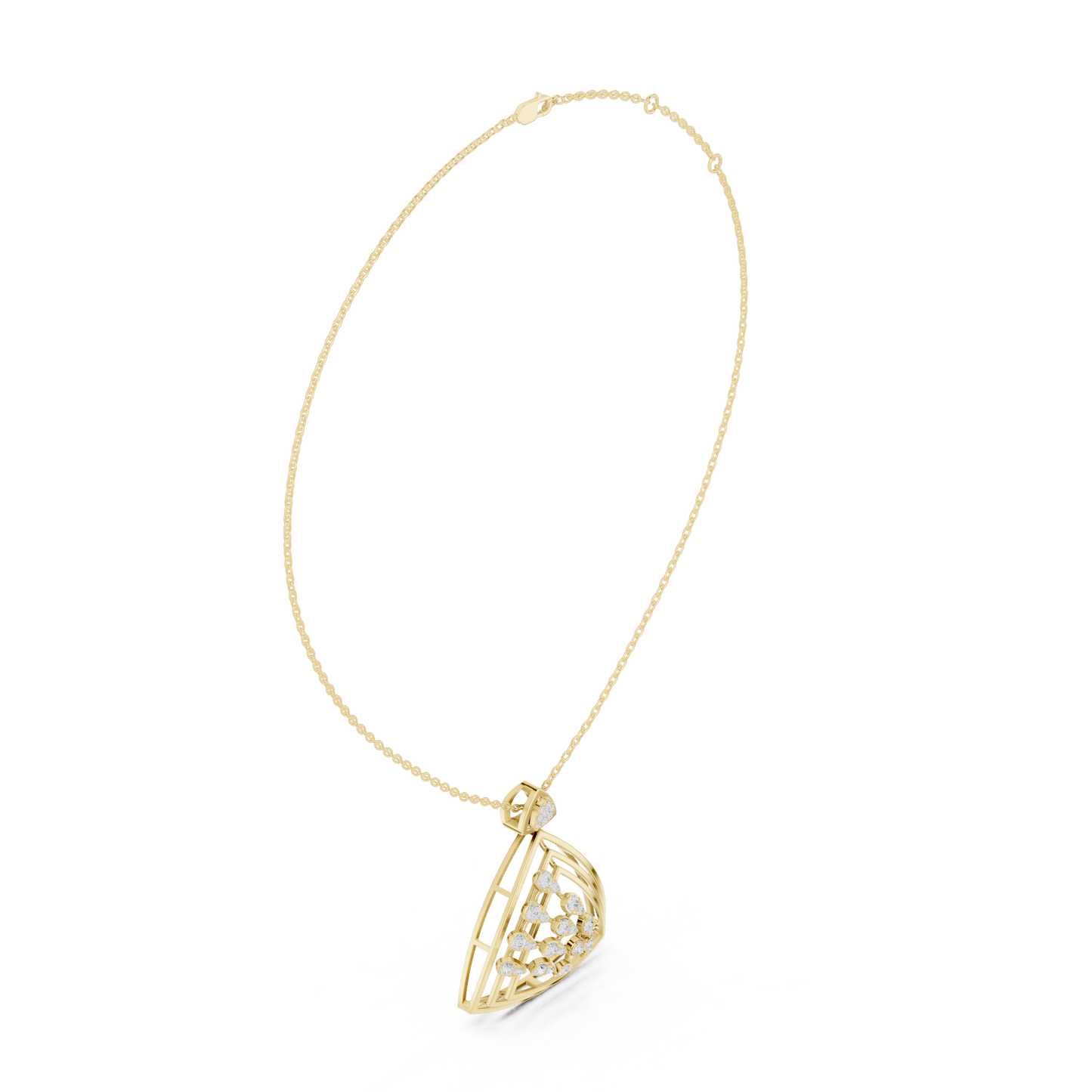 Crowned Radiance Diamond Pendant