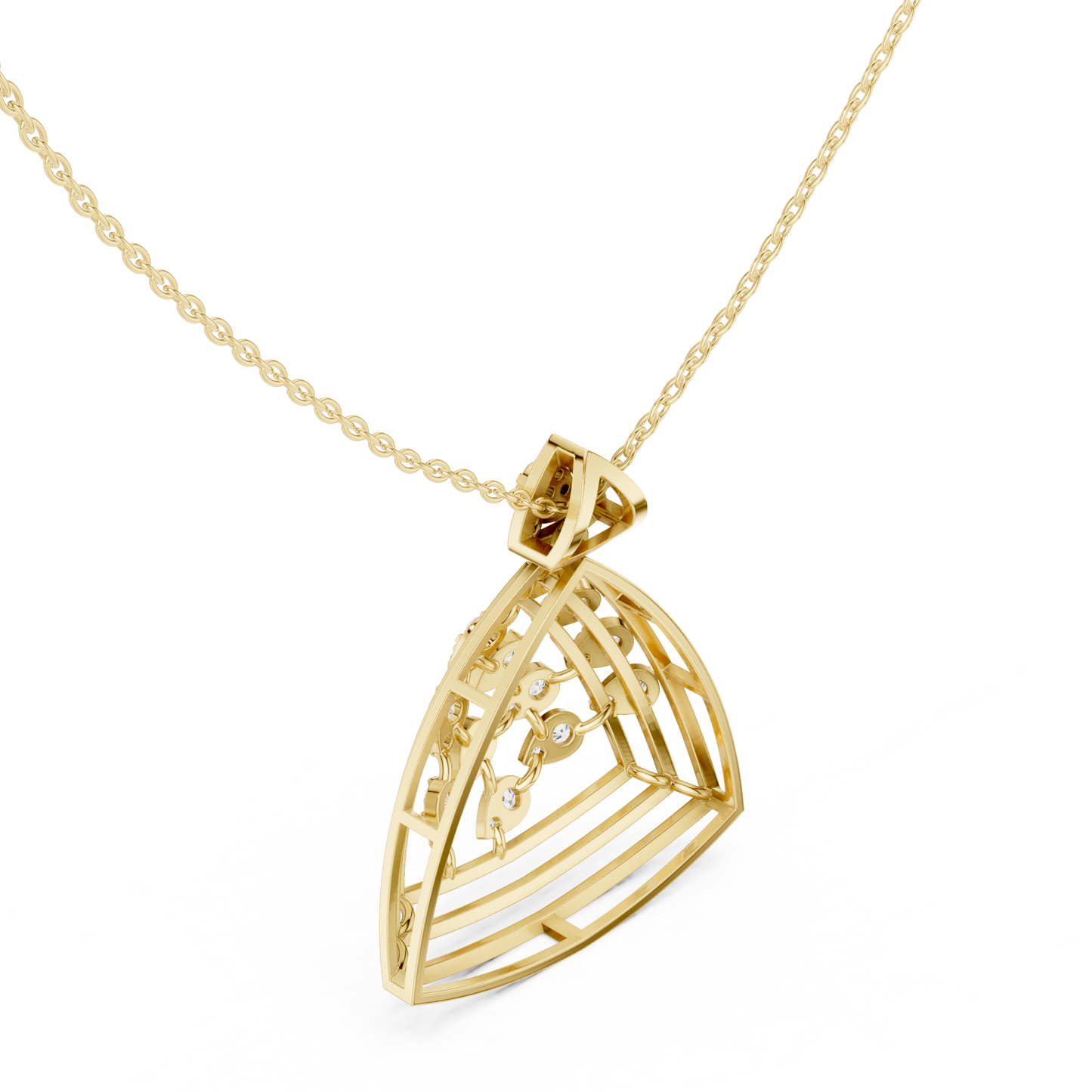 Crowned Radiance Diamond Pendant