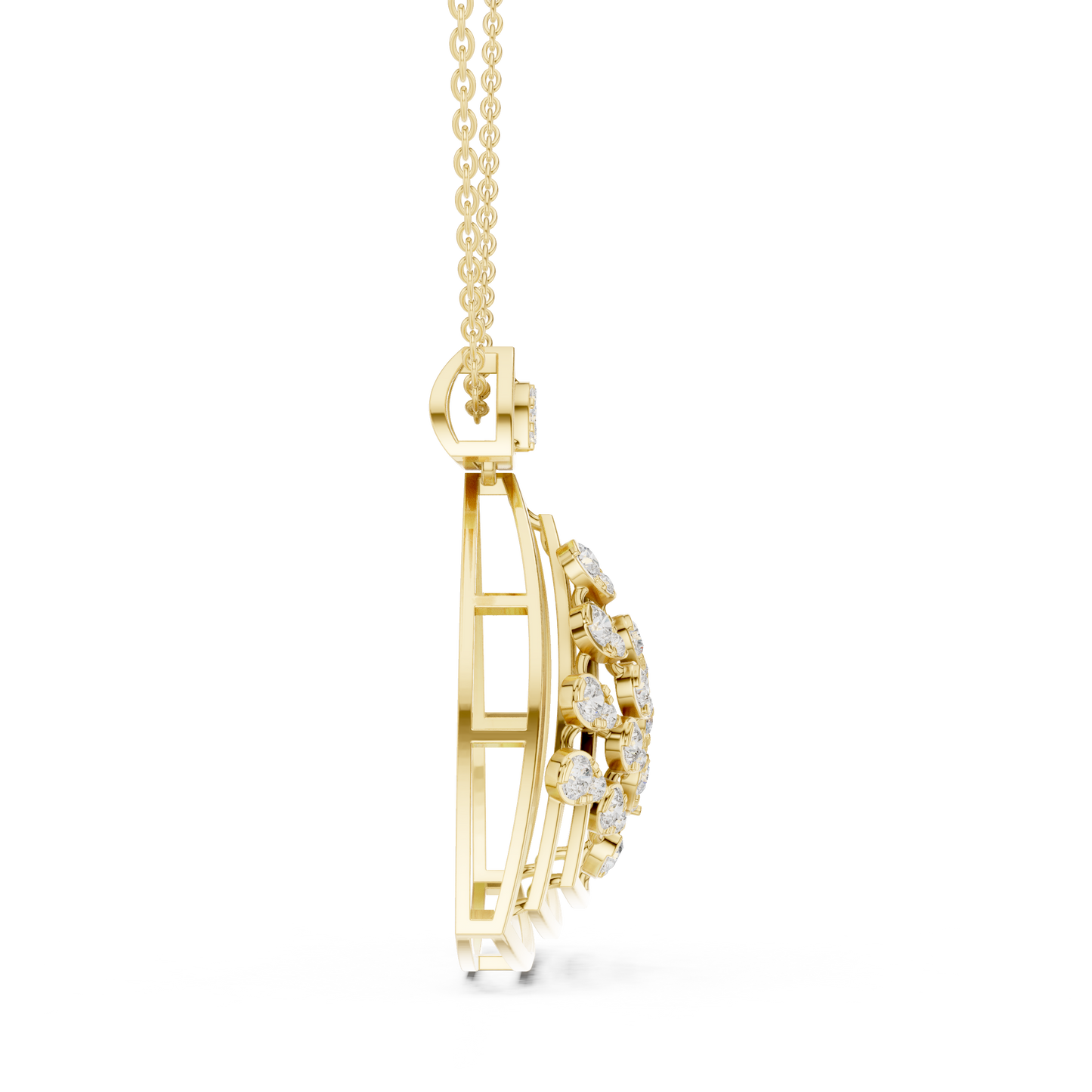 Crowned Radiance Diamond Pendant