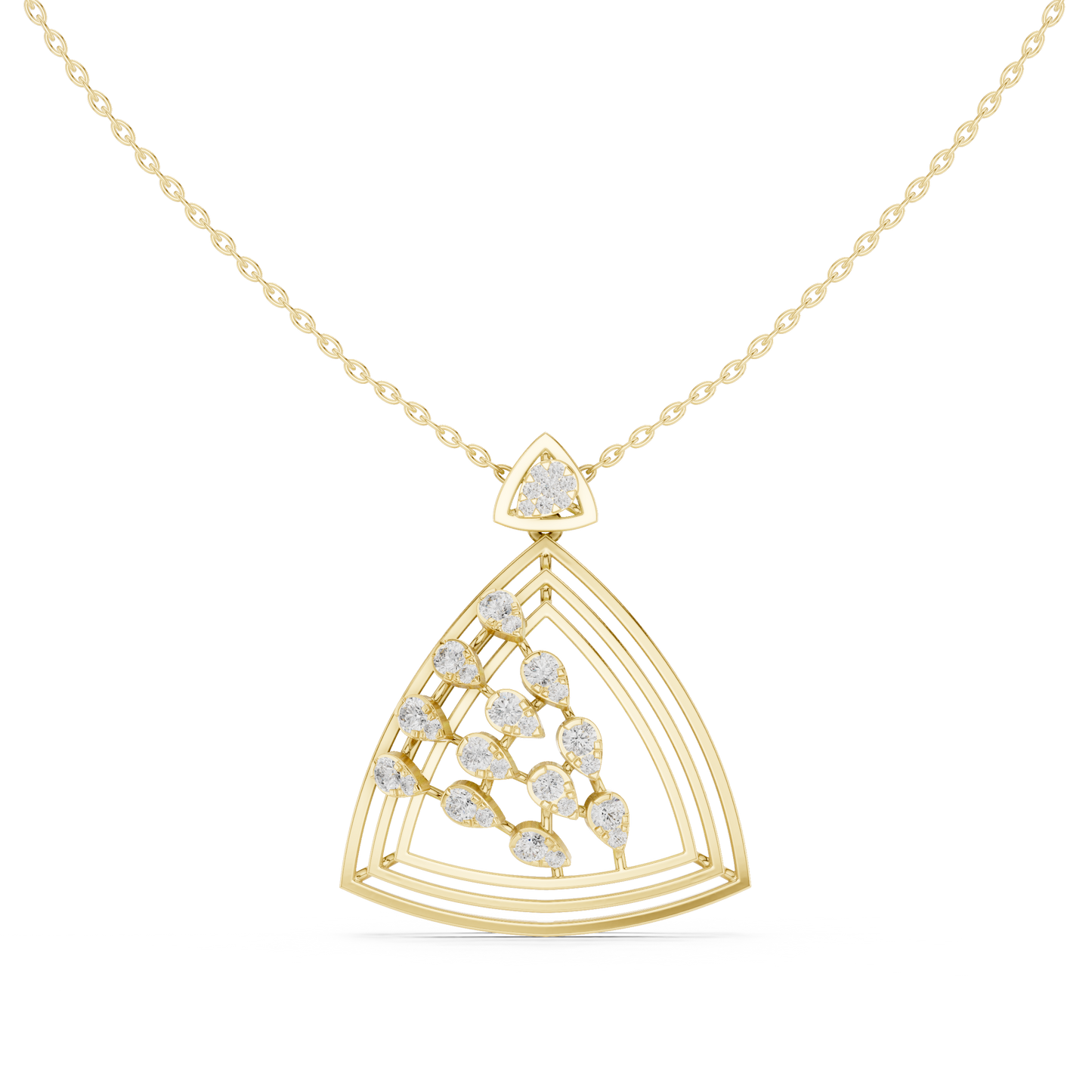 Crowned Radiance Diamond Pendant
