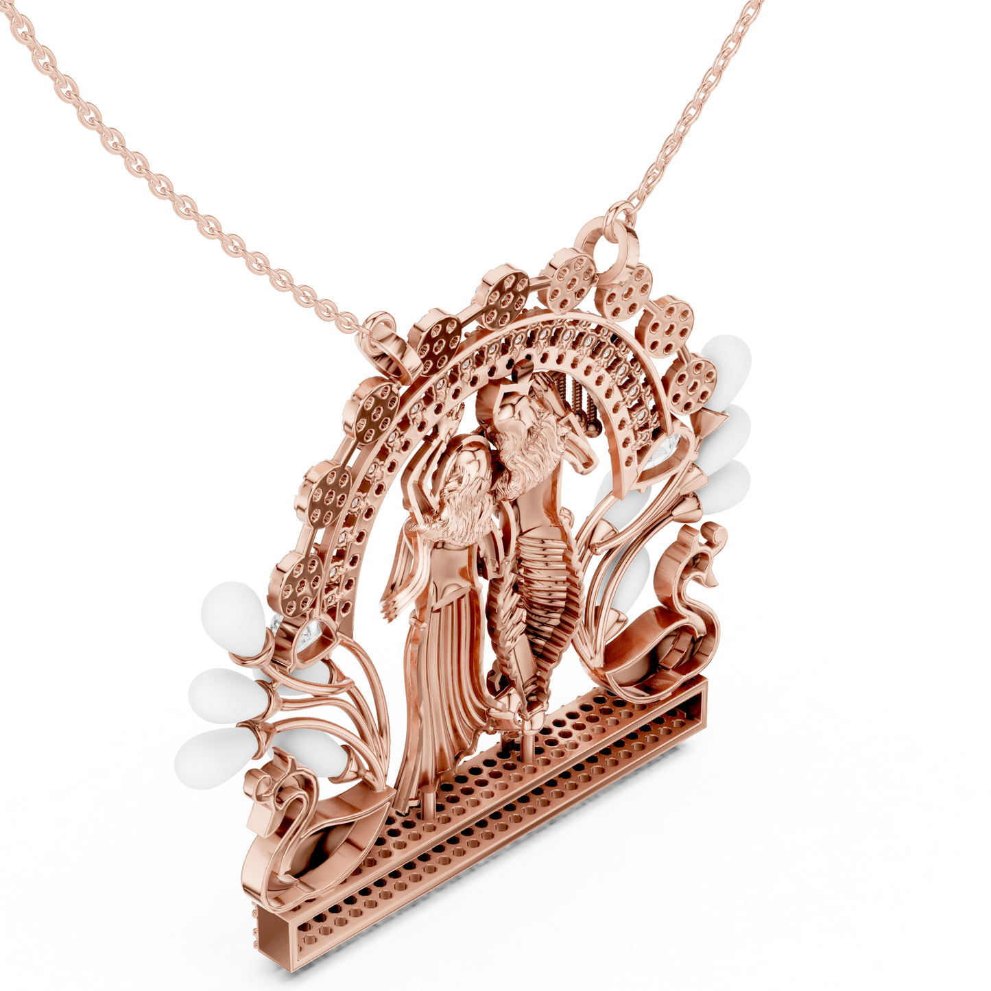 Radha Krishna Diamond Pendant
