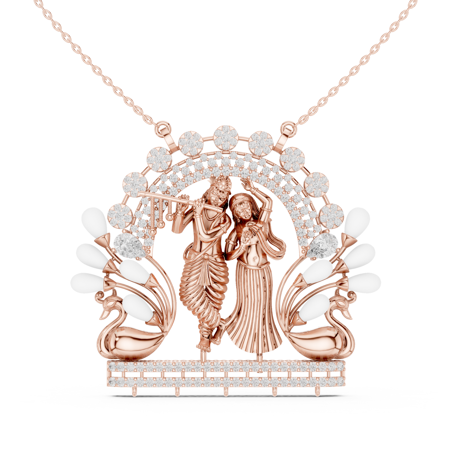 Radha Krishna Diamond Pendant