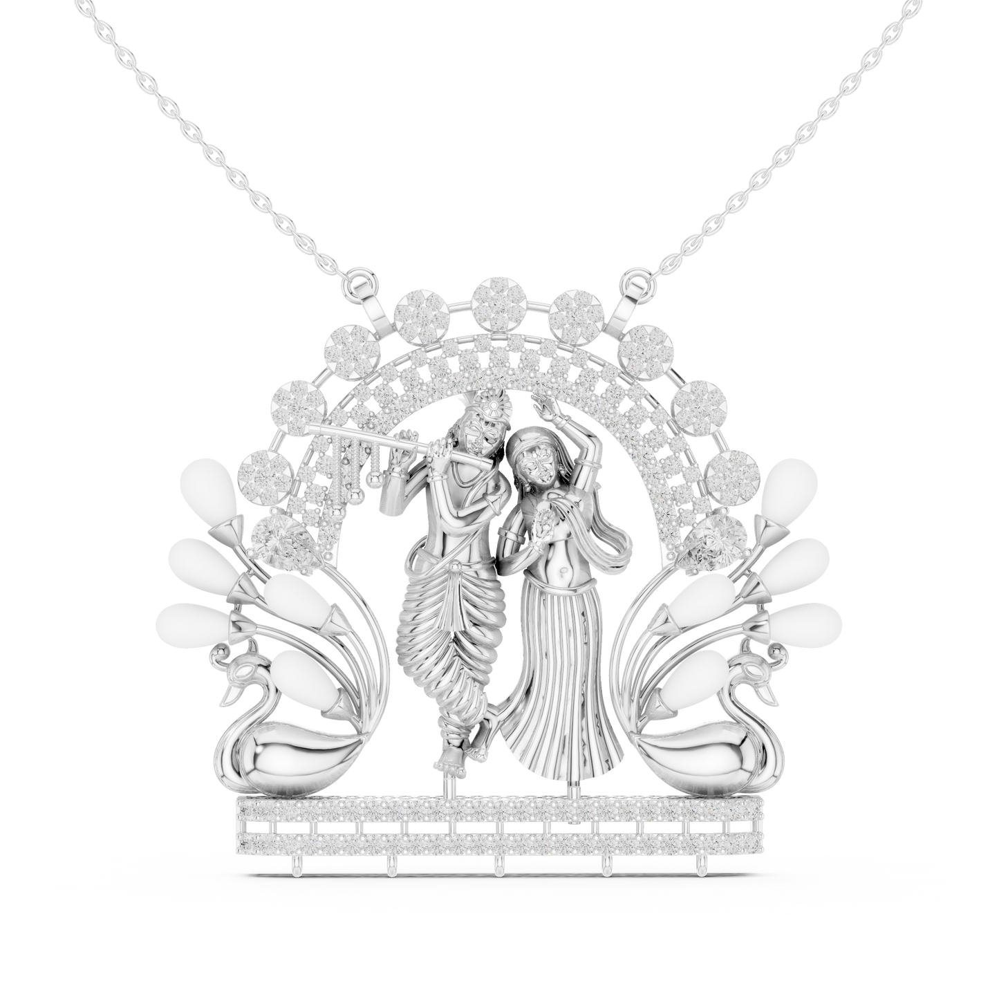 Radha Krishna Diamond Pendant