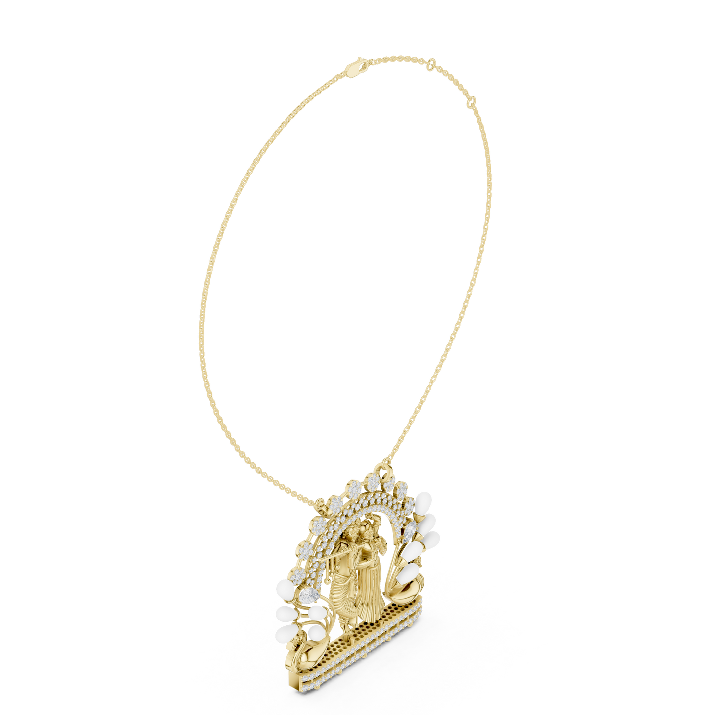 Radha Krishna Diamond Pendant