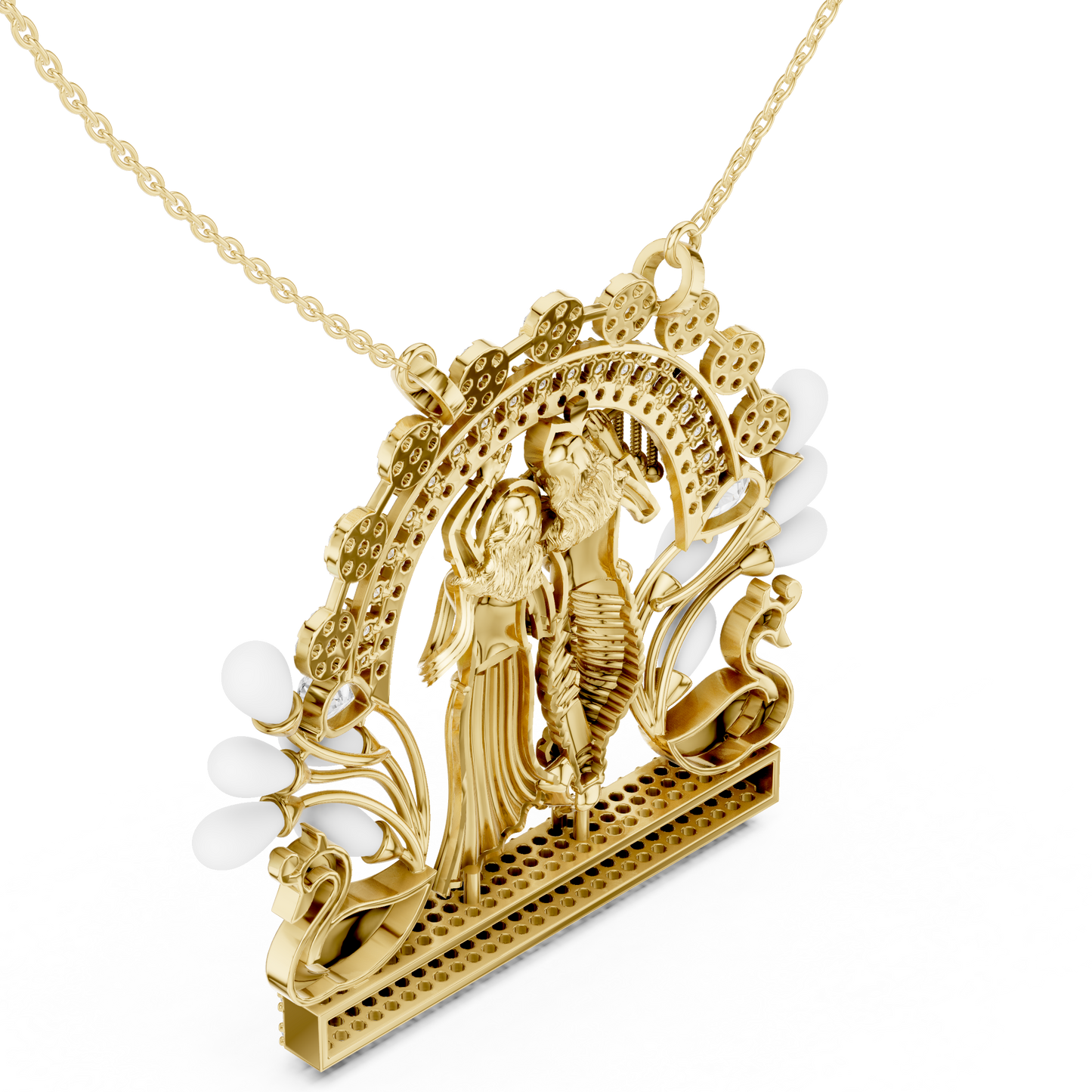 Radha Krishna Diamond Pendant