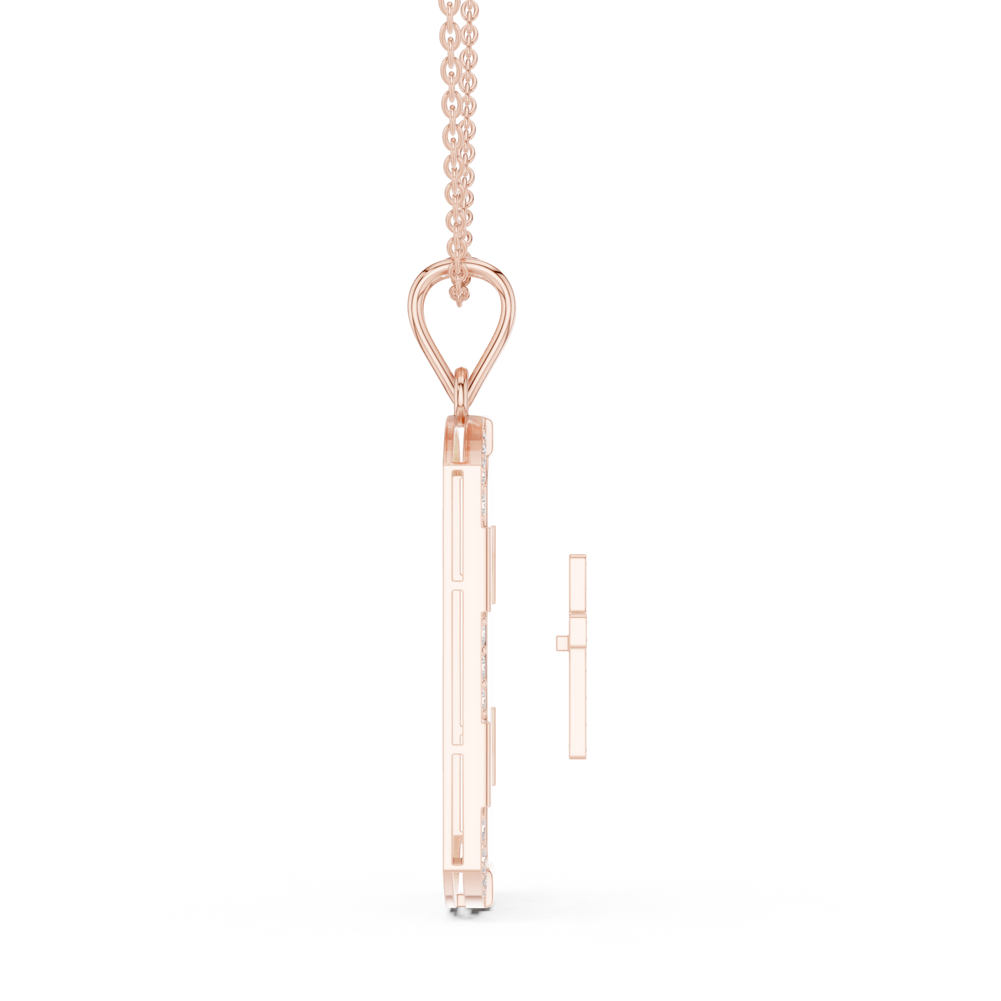 Opal Cross Diamond Pendant