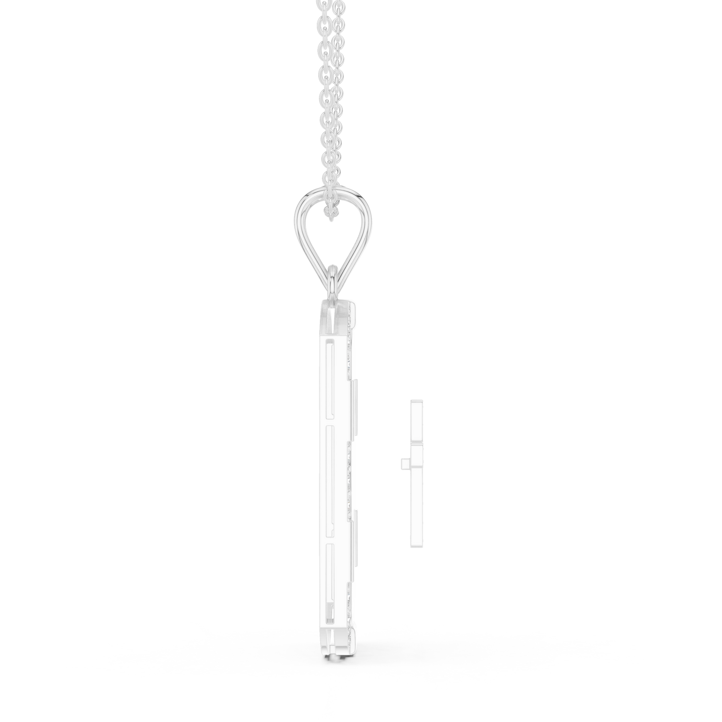 Opal Cross Diamond Pendant