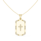 Opal Cross Diamond Pendant