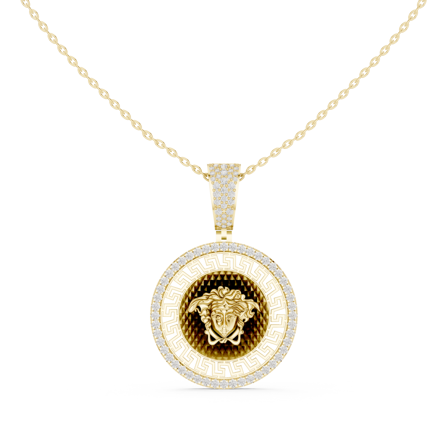 Versace Medallion Diamond Pendant