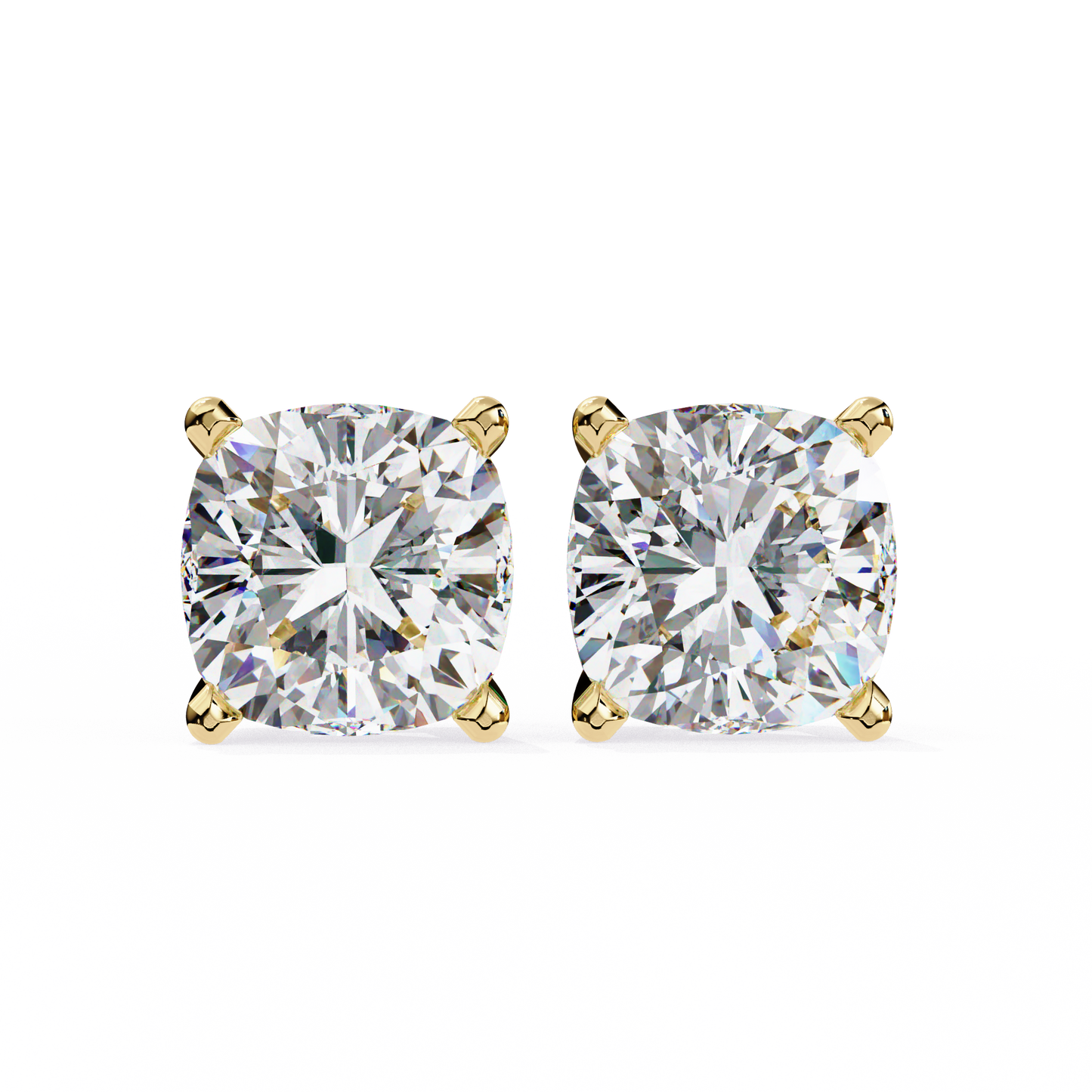 Velamira Cushion Solitaire Diamond Earrings