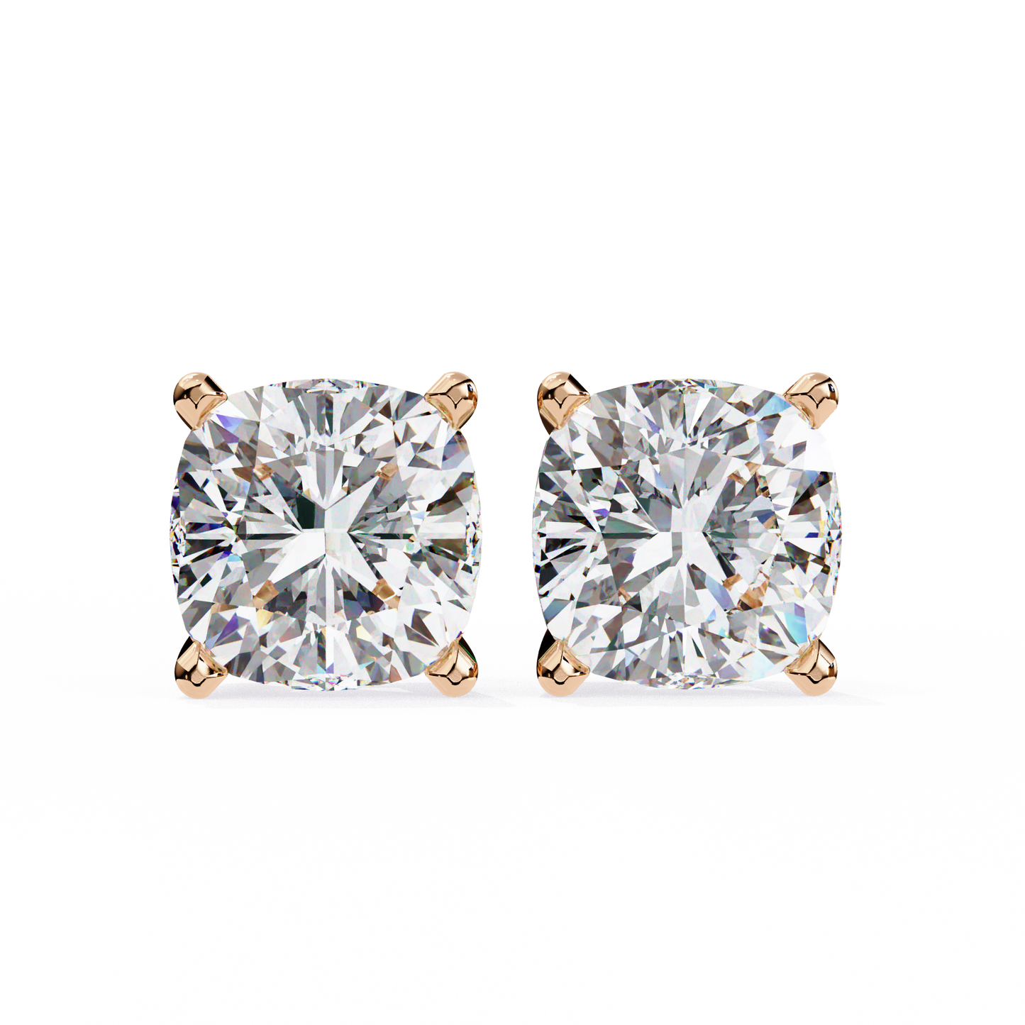 Velamira Cushion Solitaire Diamond Earrings