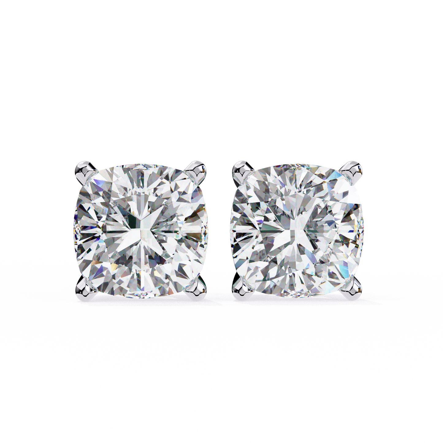 Velamira Cushion Solitaire Diamond Earrings