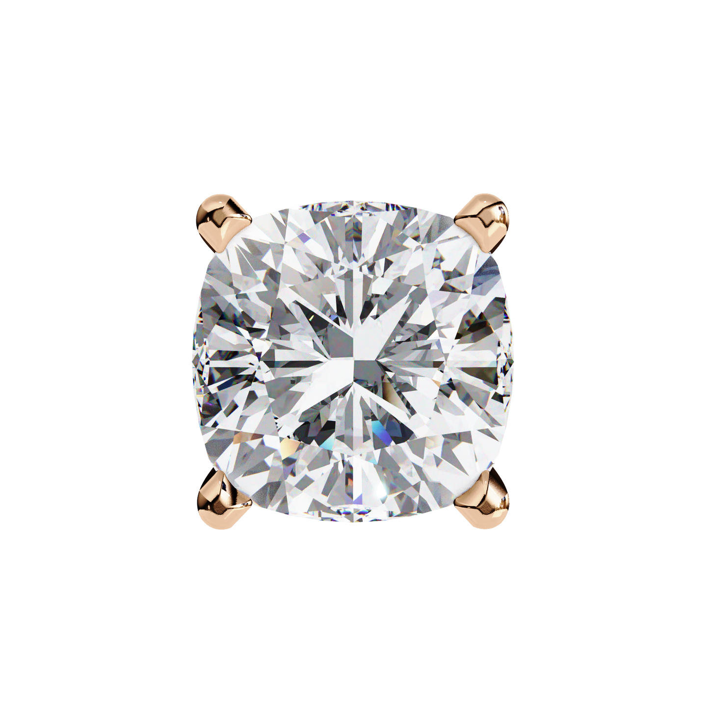 Velamira Cushion Solitaire Diamond Earrings