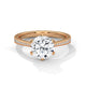 Elegant Round-Cut Diamond Ring with Pavé Band