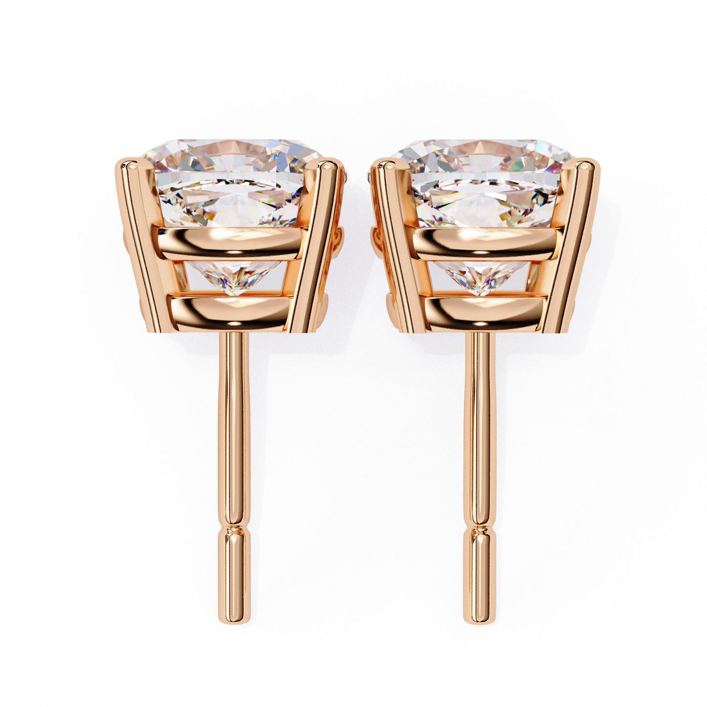 Velamira Cushion Solitaire Diamond Earrings