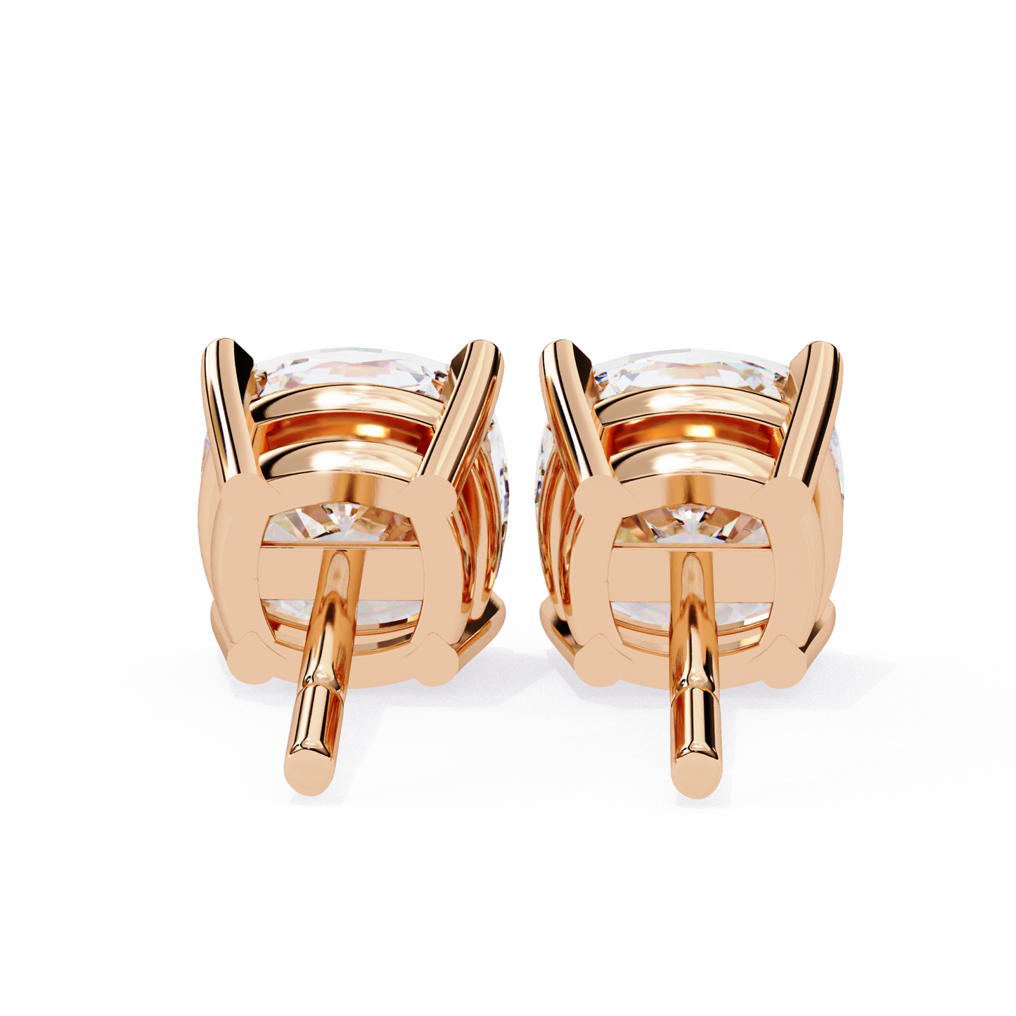 Velamira Cushion Solitaire Diamond Earrings