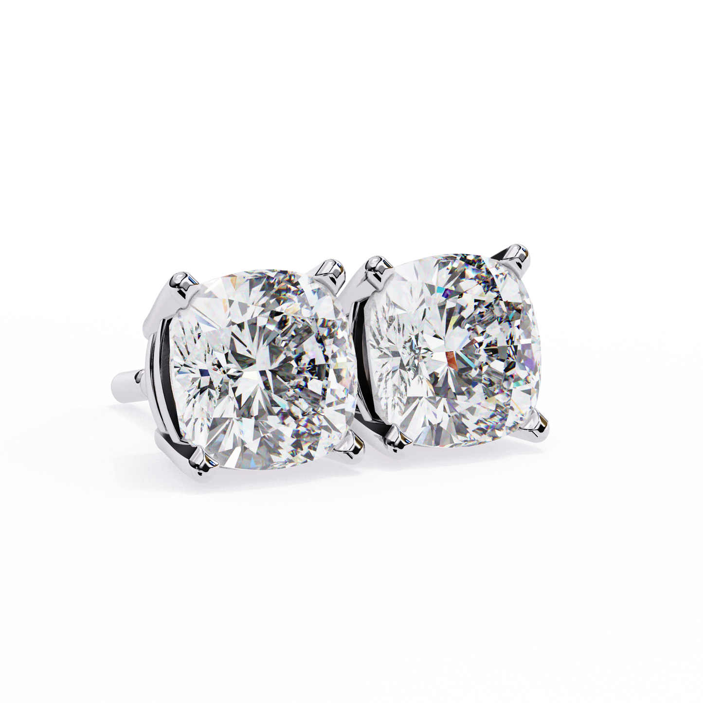 Velamira Cushion Solitaire Diamond Earrings