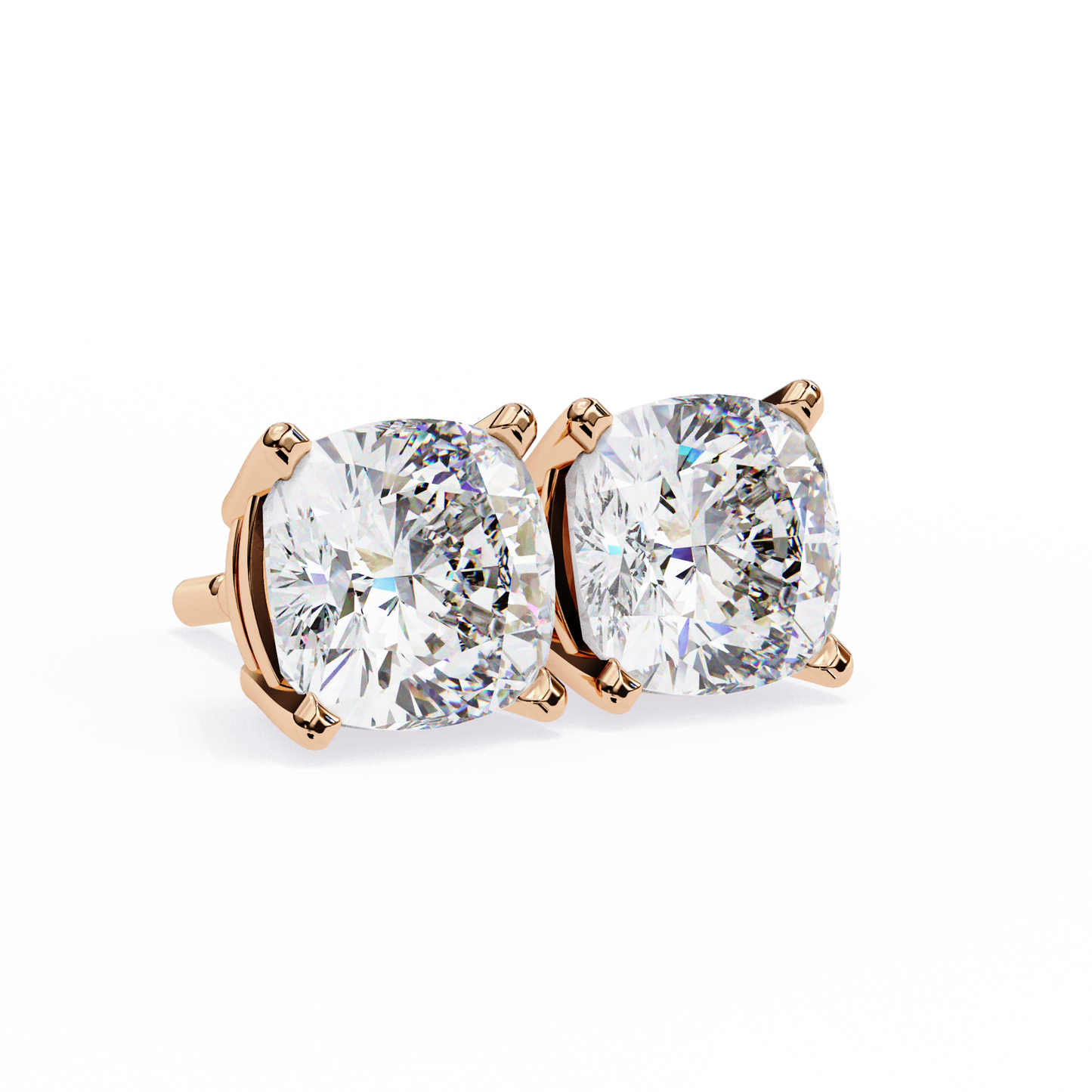 Velamira Cushion Solitaire Diamond Earrings