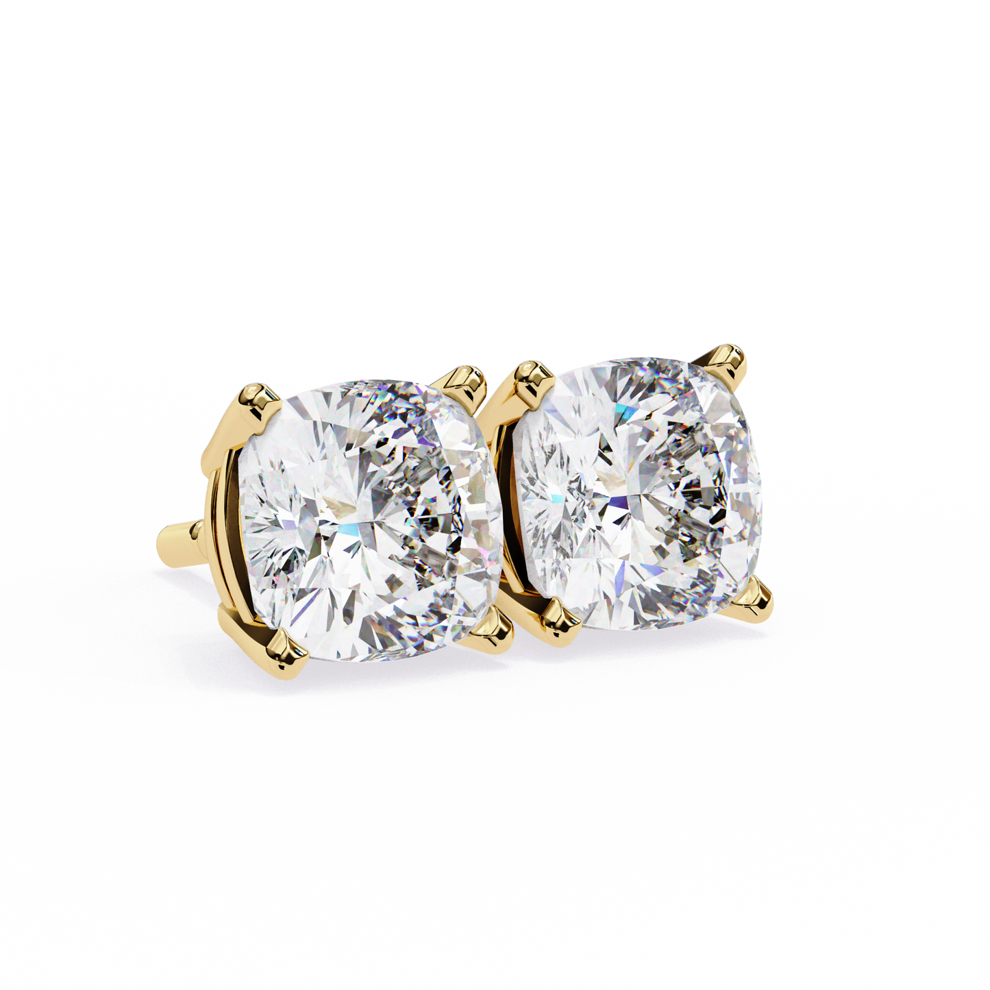 Velamira Cushion Solitaire Diamond Earrings