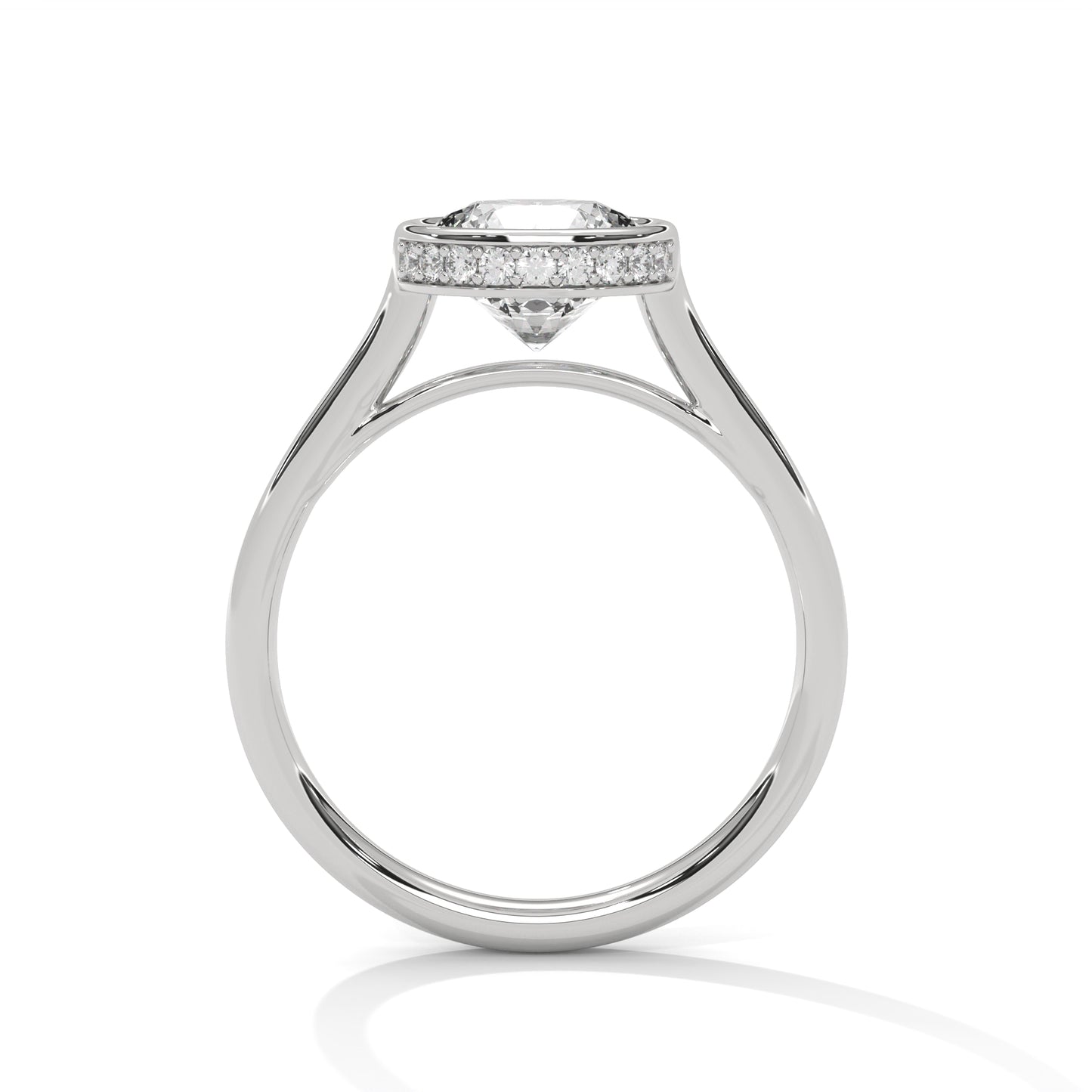 Prismatic Echo Round Diamond Ring