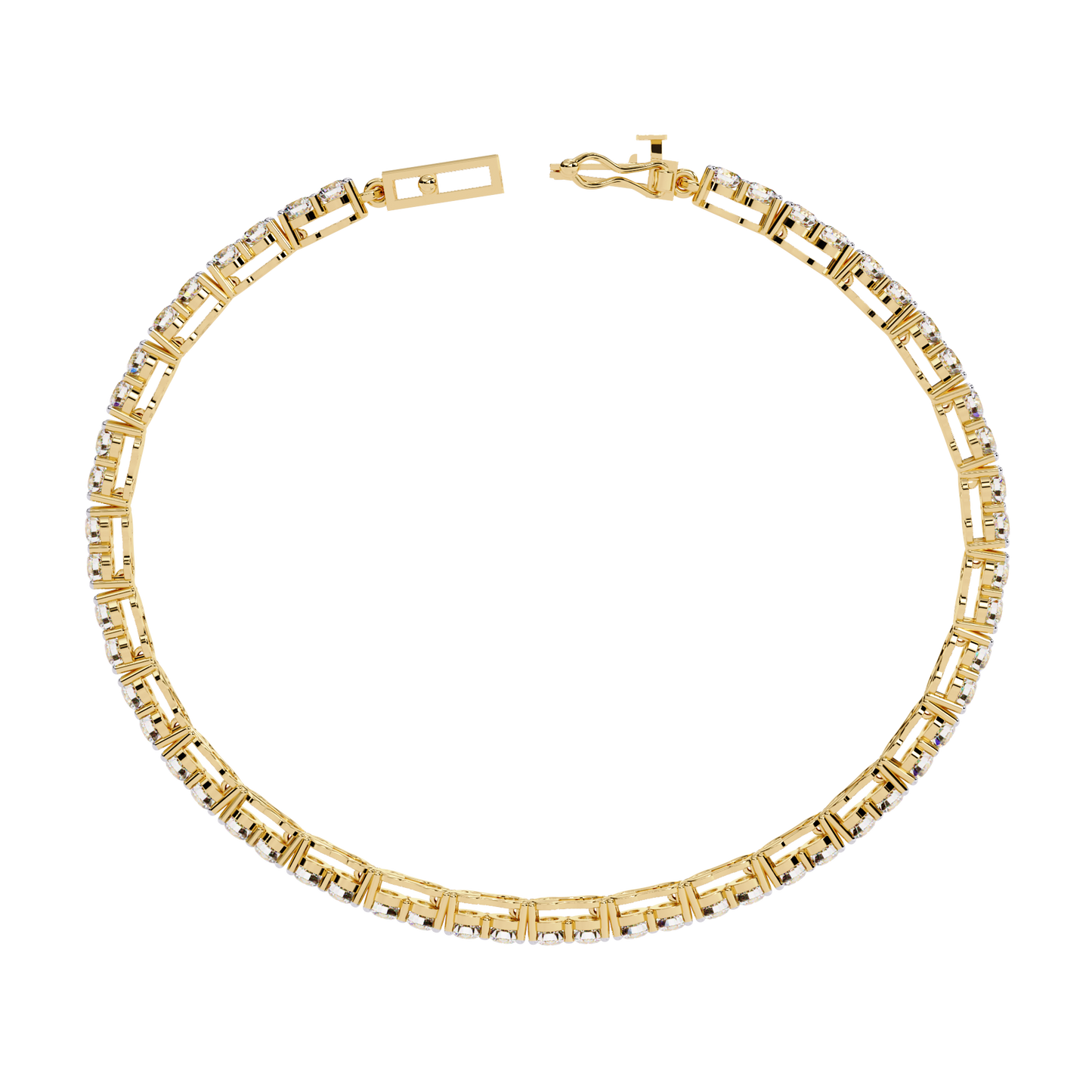 The Infinity Line Round Diamond Tennis Bracelet