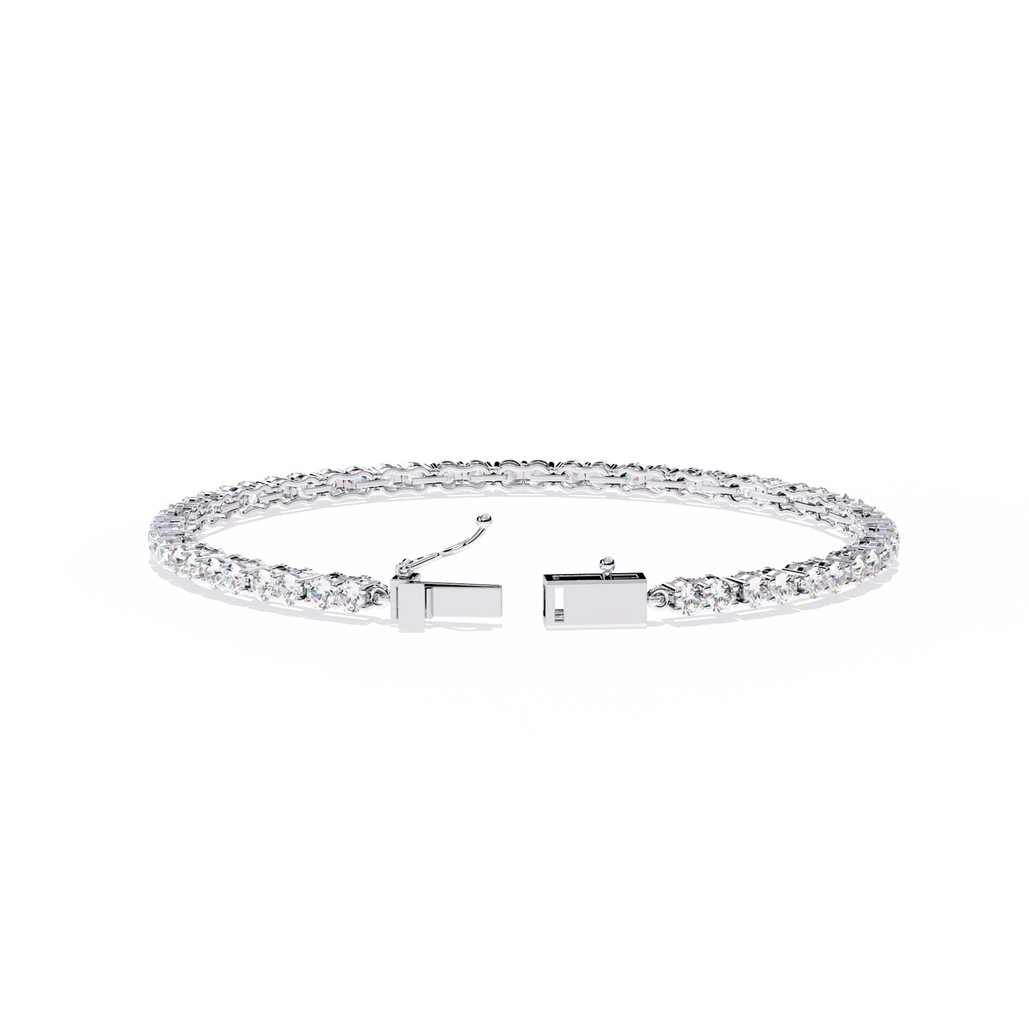 The Infinity Line Round Diamond Tennis Bracelet