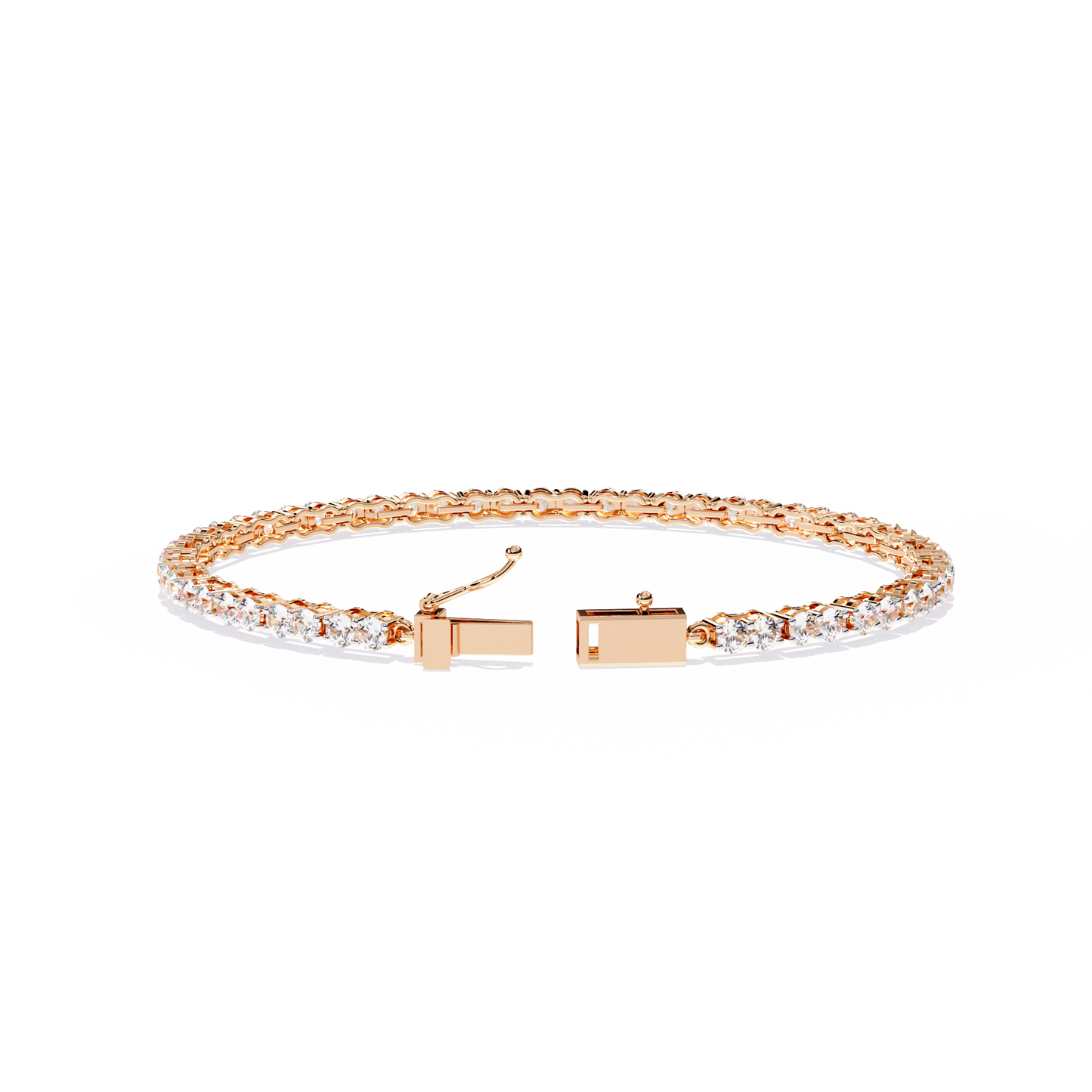 The Infinity Line Round Diamond Tennis Bracelet