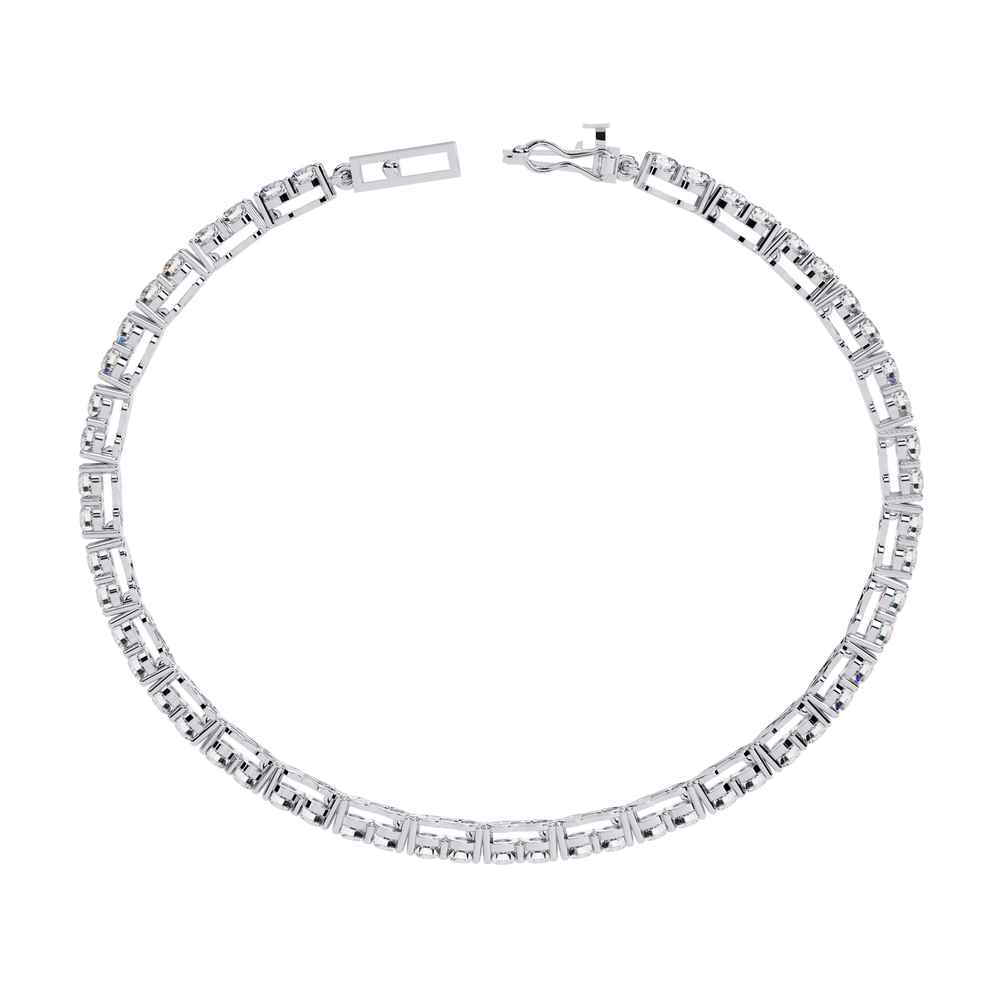 The Infinity Line Round Diamond Tennis Bracelet
