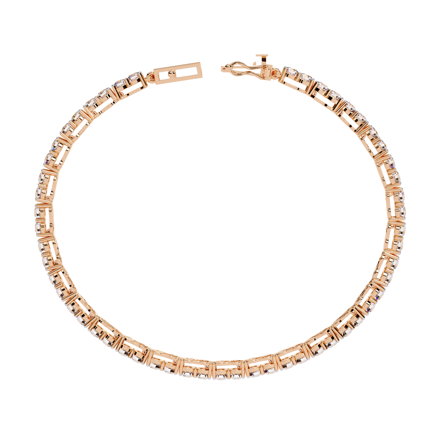 The Infinity Line Round Diamond Tennis Bracelet