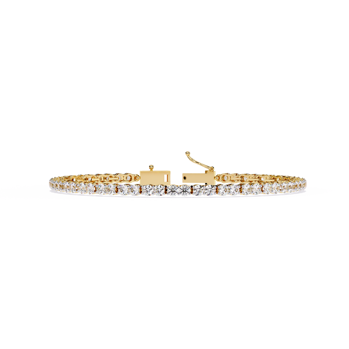 The Infinity Line Round Diamond Tennis Bracelet