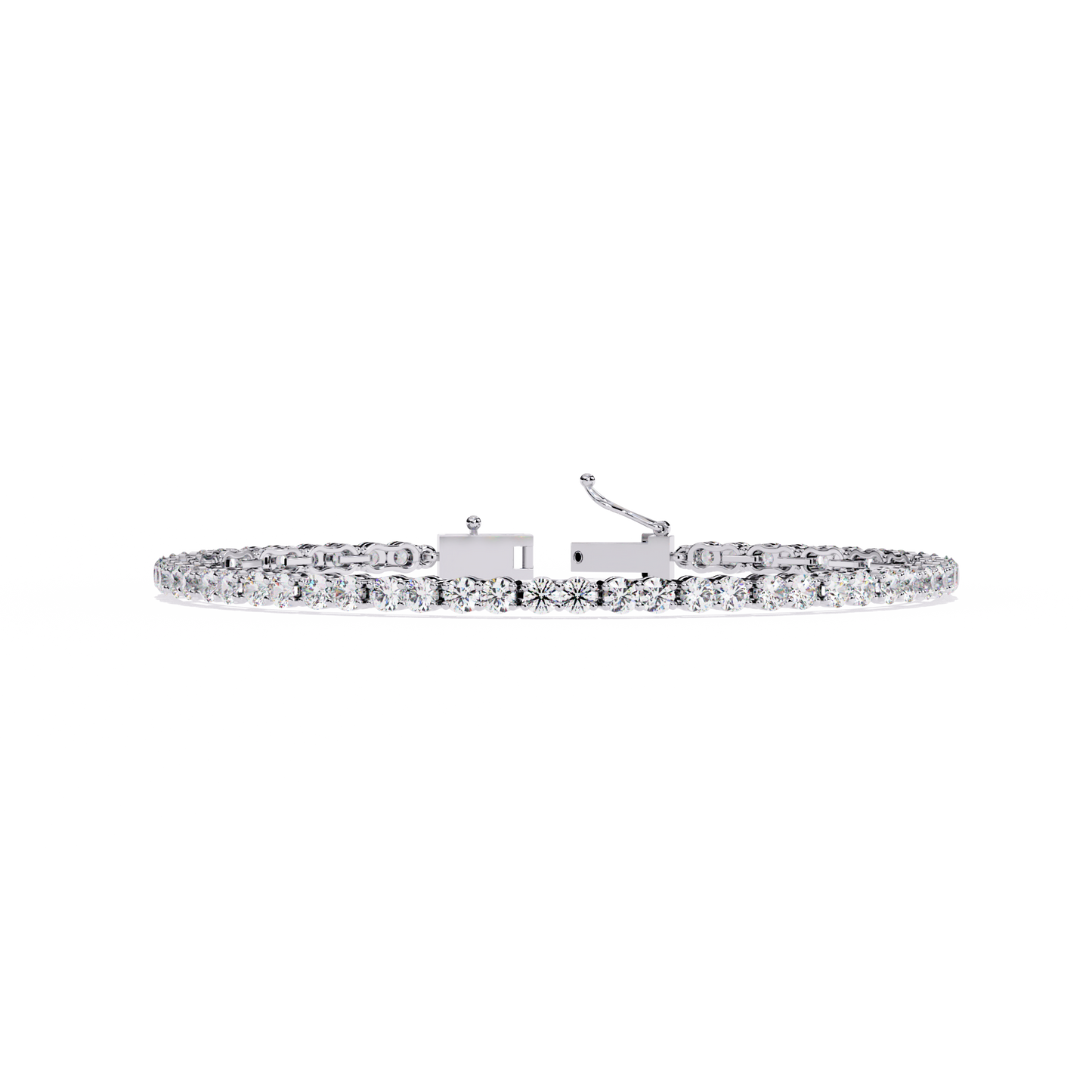 The Infinity Line Round Diamond Tennis Bracelet