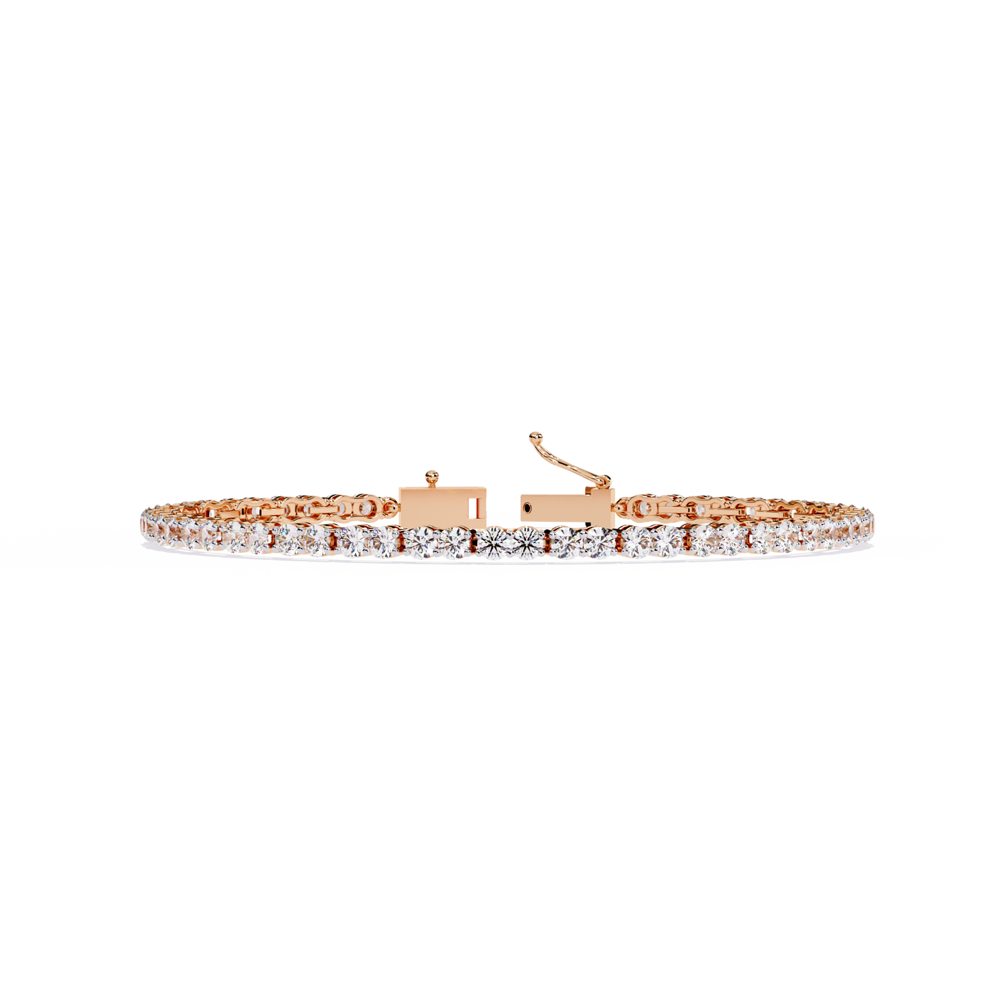 The Infinity Line Round Diamond Tennis Bracelet