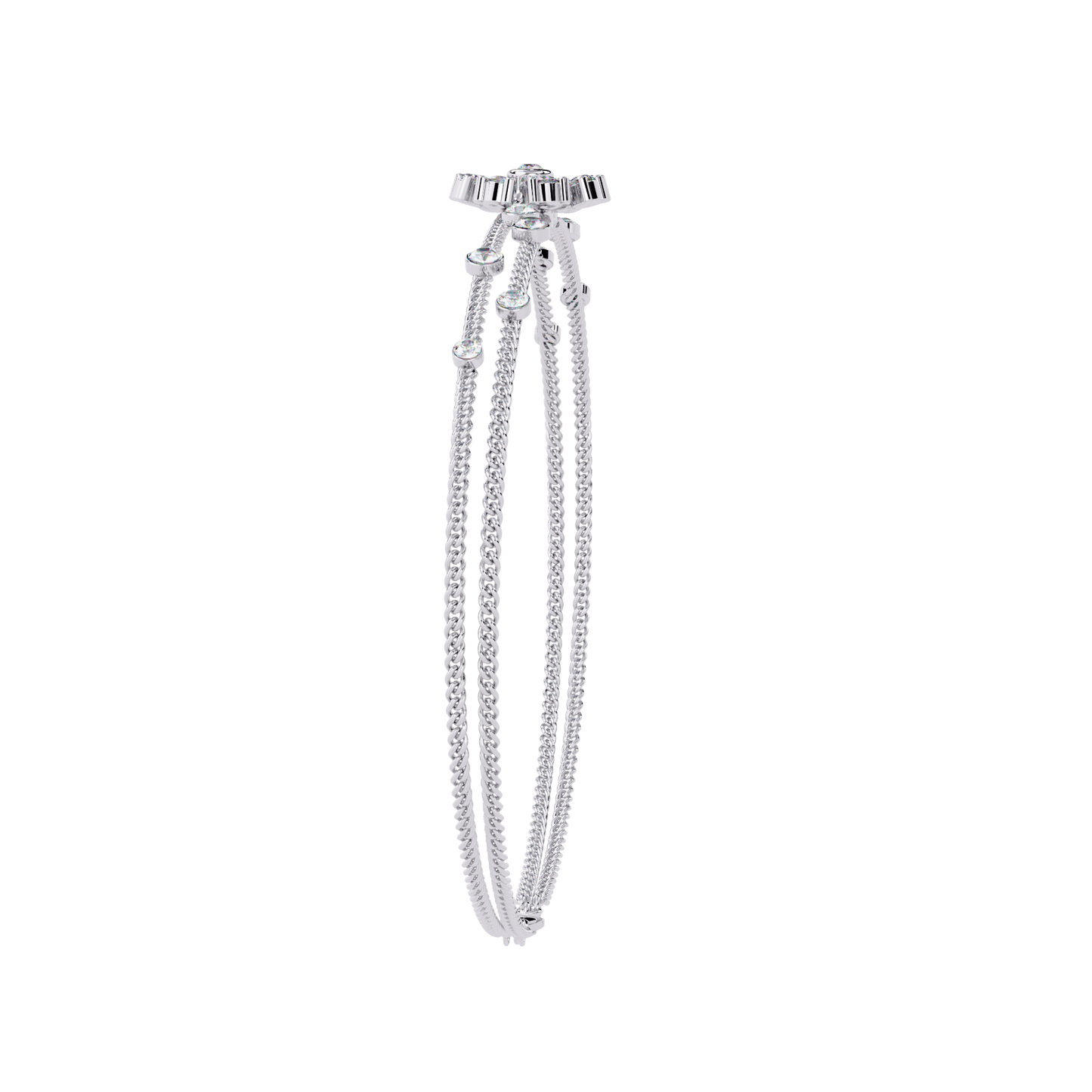 Floral Radiance Diamond Bracelet