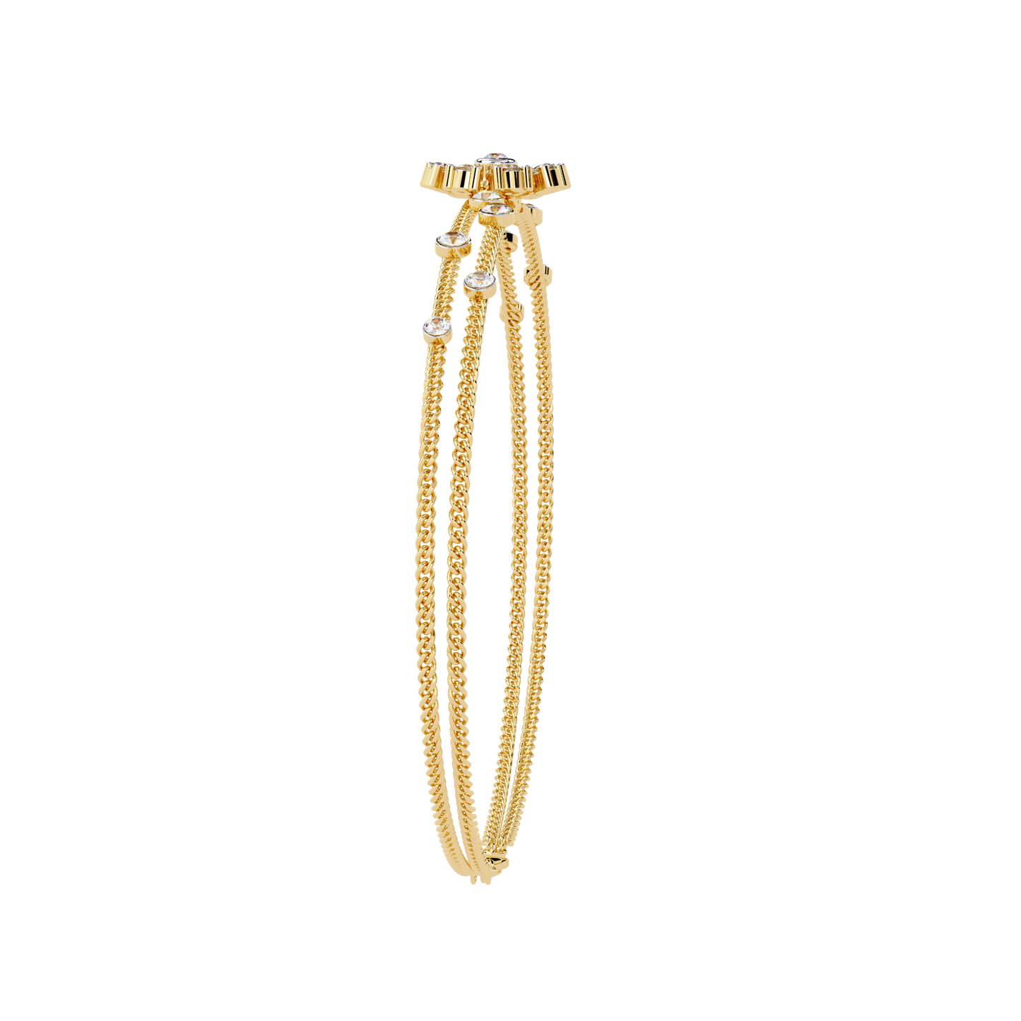 Floral Radiance Diamond Bracelet