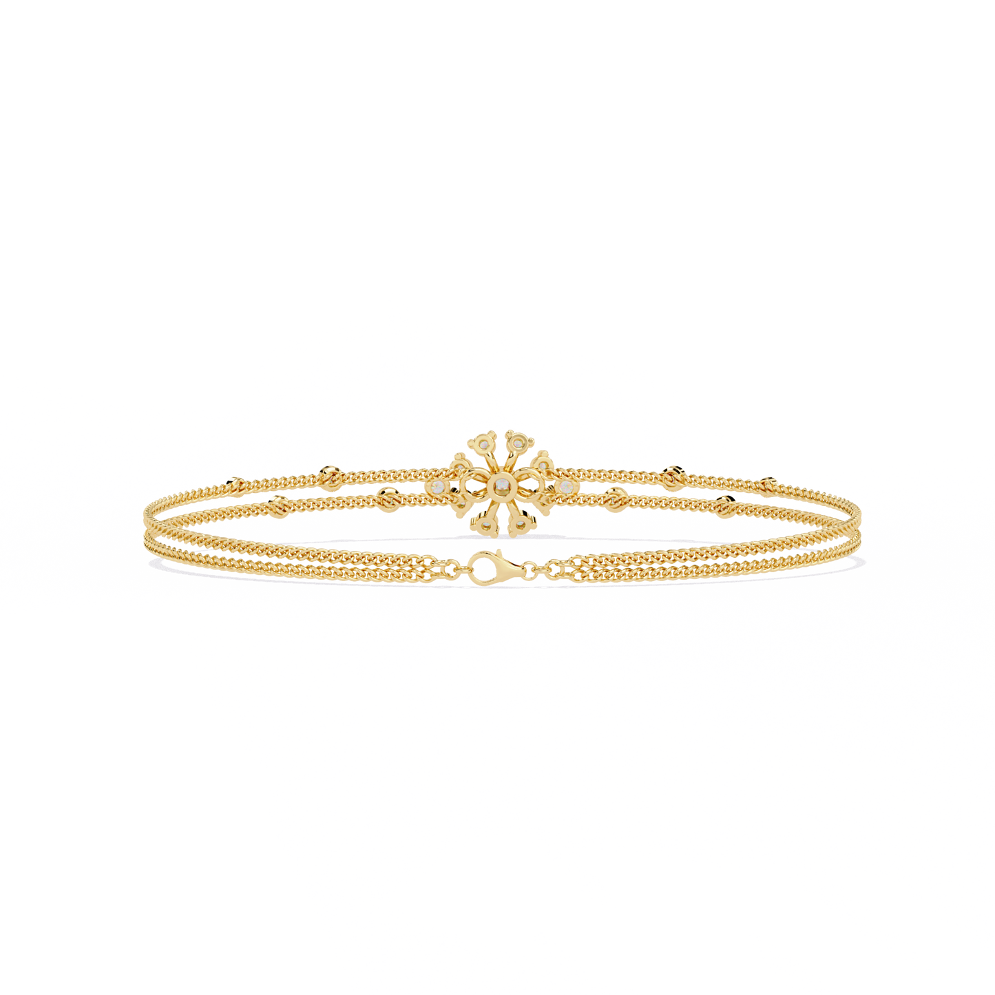 Floral Radiance Diamond Bracelet