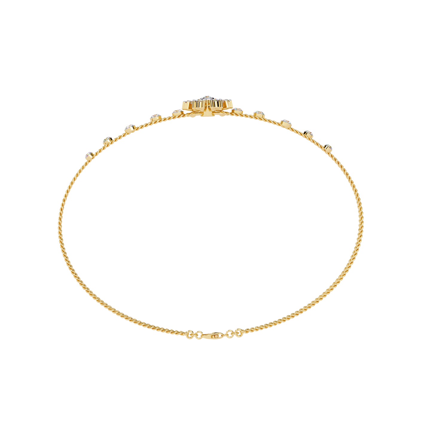 Floral Radiance Diamond Bracelet