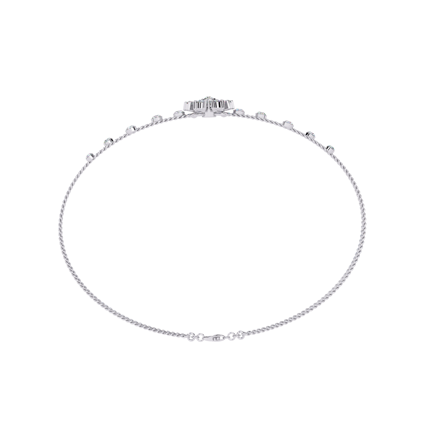 Floral Radiance Diamond Bracelet