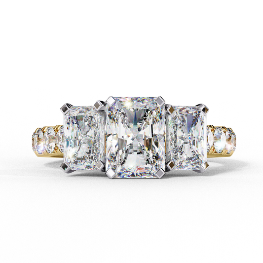 Emeraude Royale Radiant Solitaire Ring