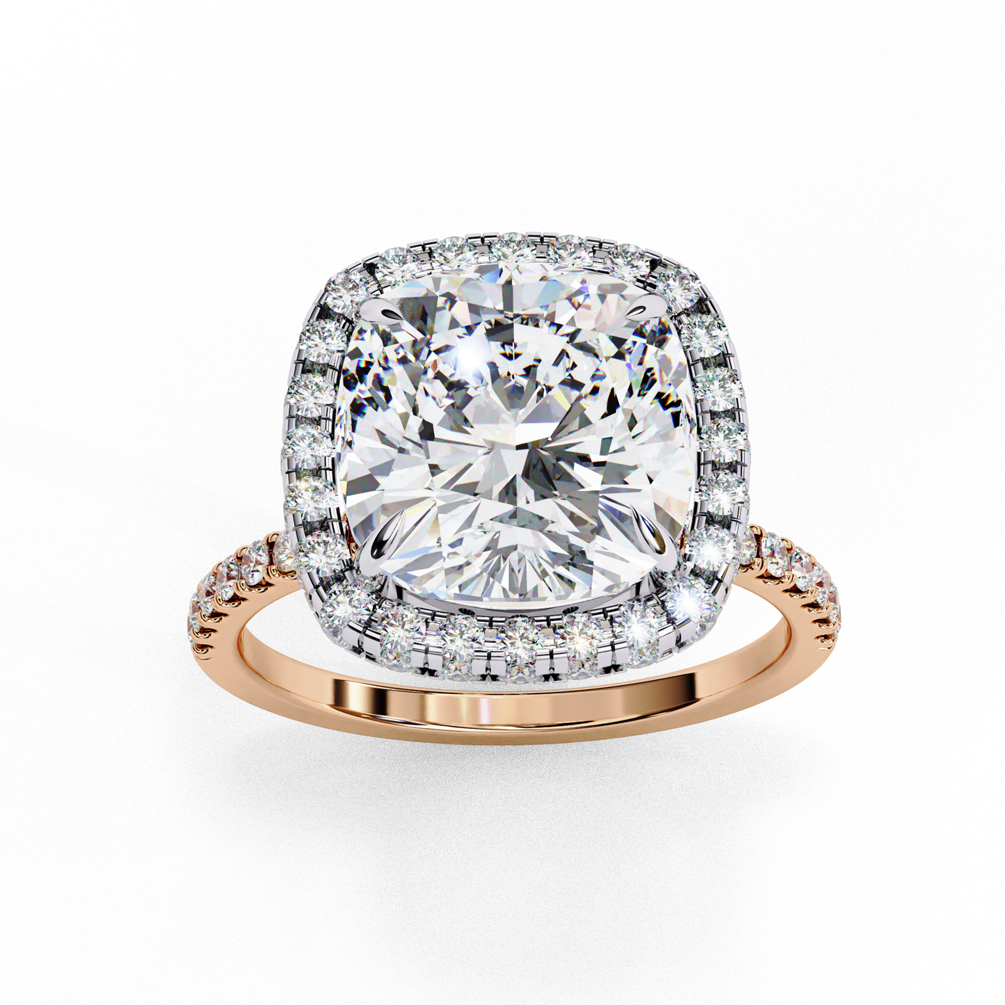 Aria di Amore Cushion Solitaire Ring