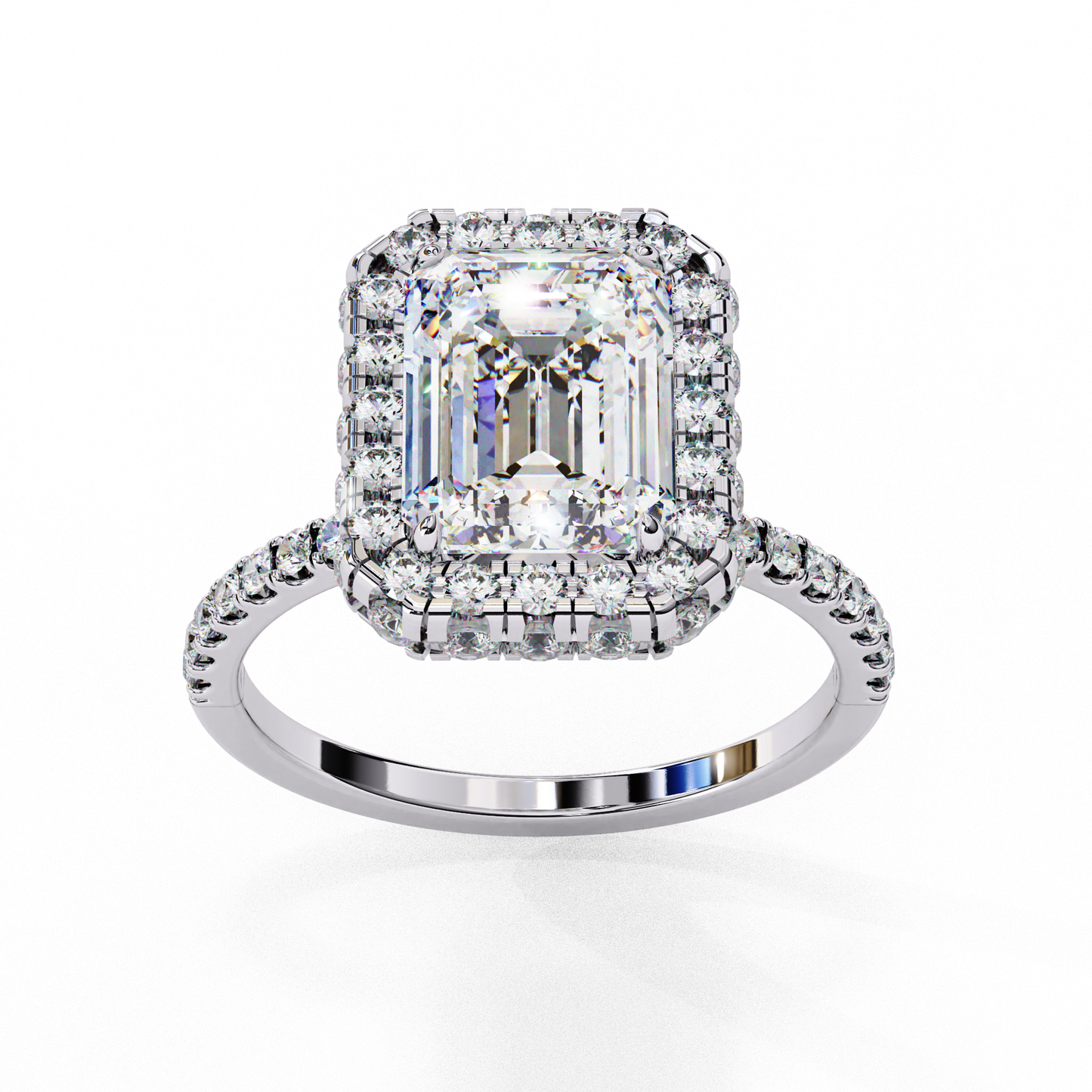 Selene Whisper Emerald Solitaire Ring
