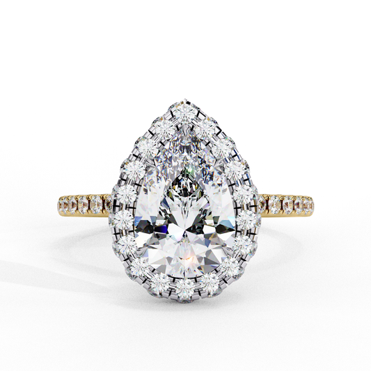Amelia Heartline Pear Solitaire Ring