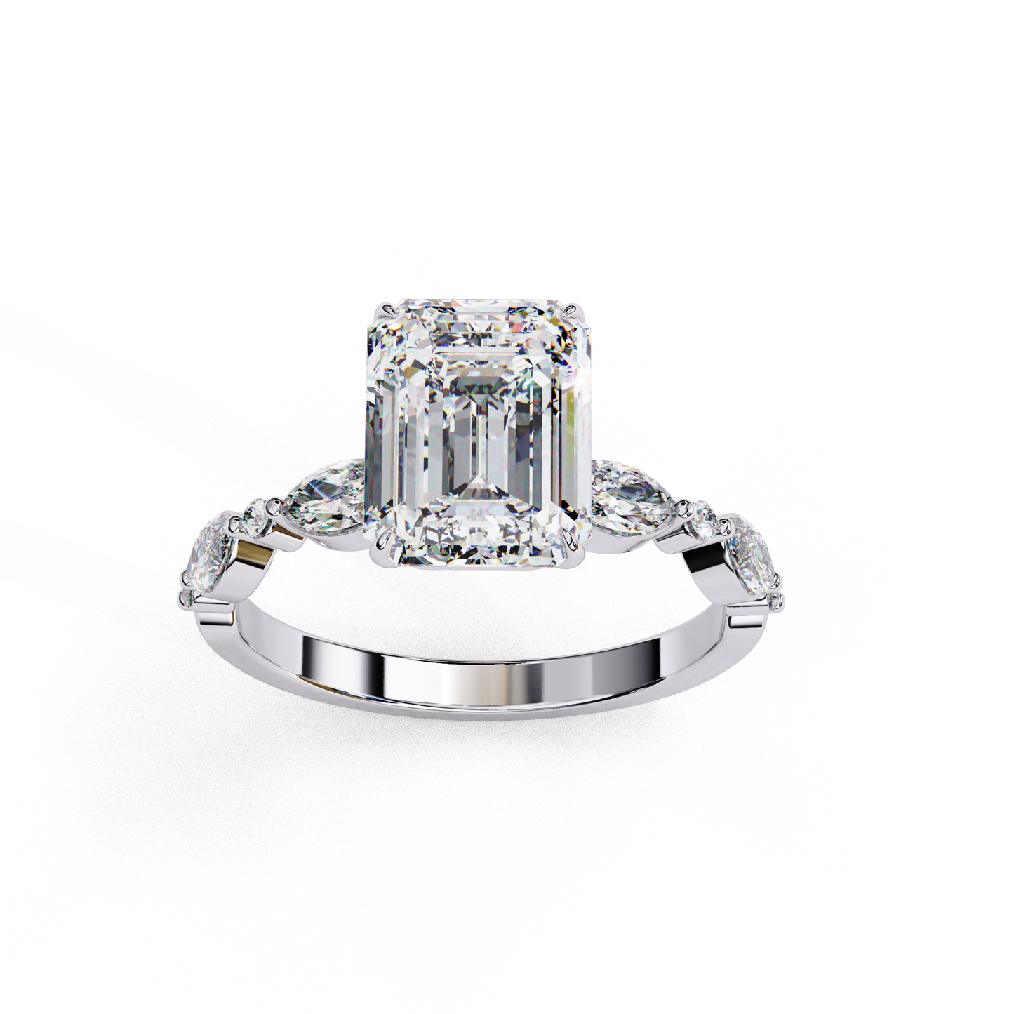 Valoria Crest Emerald Solitaire Ring