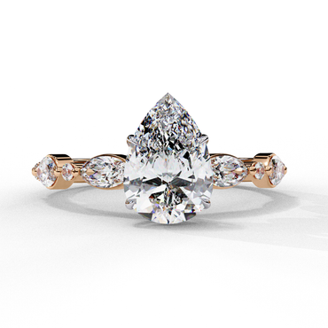 Majesta Elan Pear Solitaire Ring