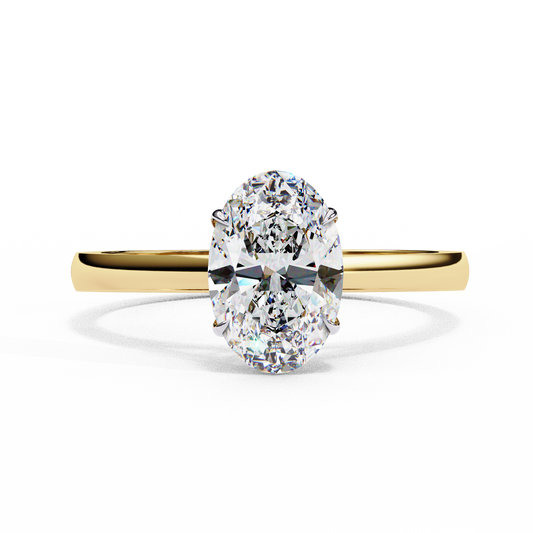 Solenne Astra Oval Solitaire Ring