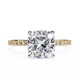 Aurora Glow Cushion Solitaire Ring
