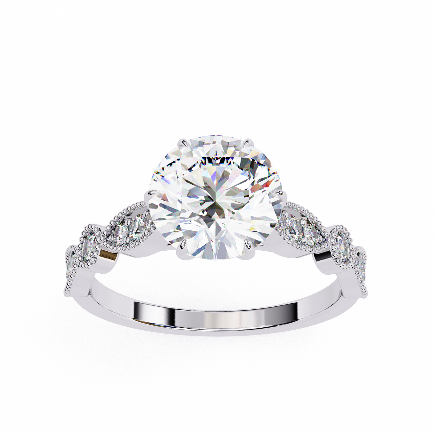 Empress Glow Round Cut Solitaire Ring