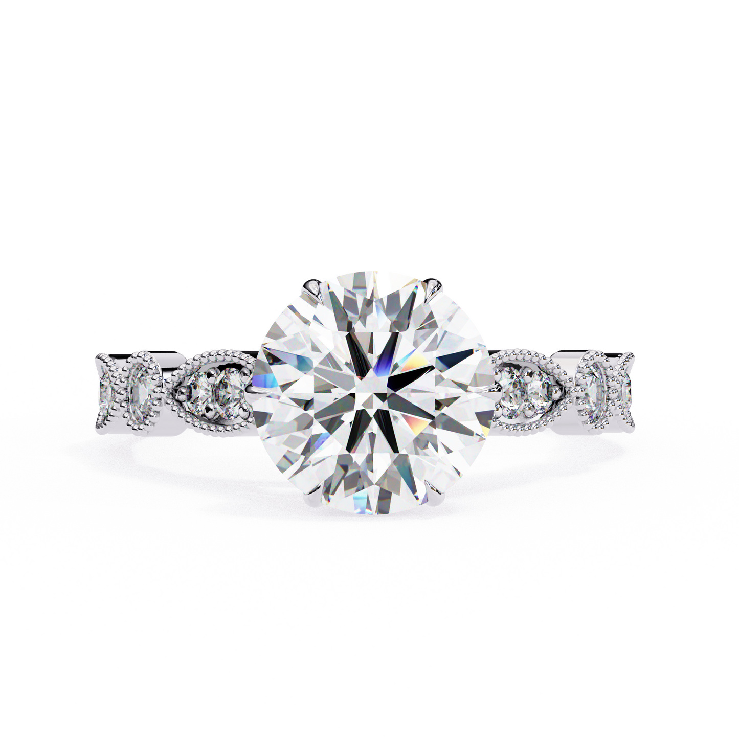 Empress Glow Round Cut Solitaire Ring